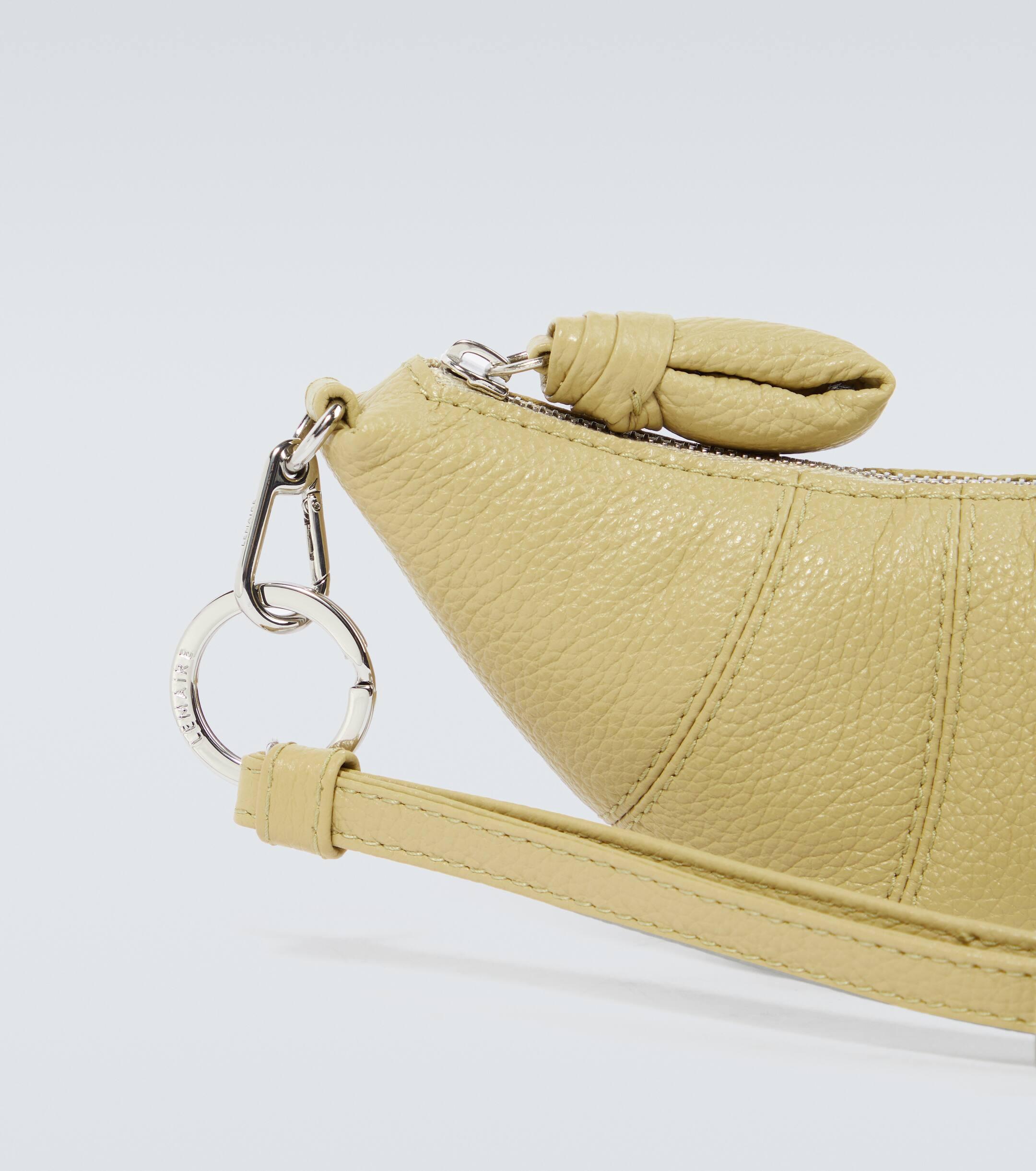 Lemaire Croissant Leather Coin Purse in White for Men Lyst UK