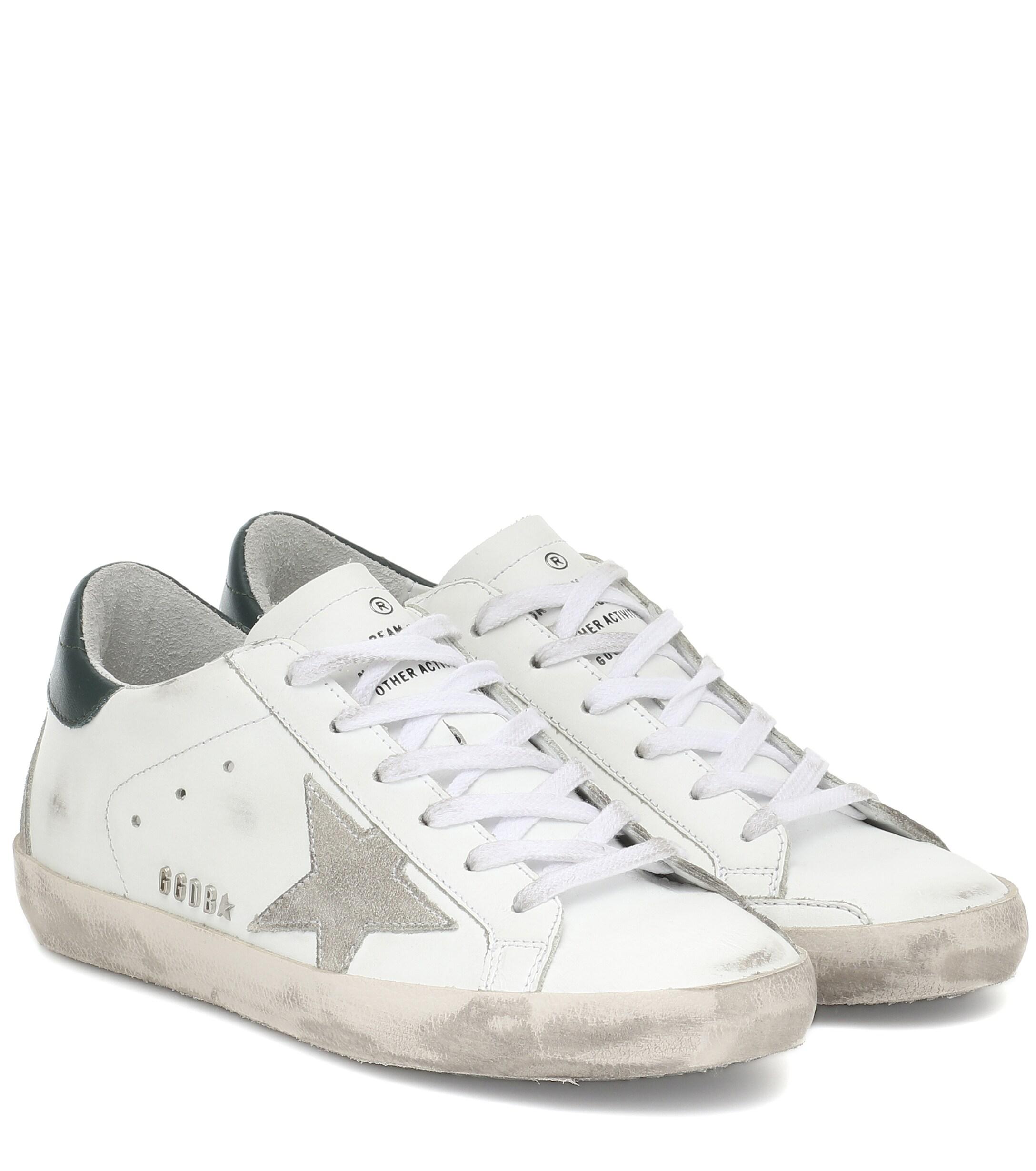 golden goose superstar w5 leather trainers