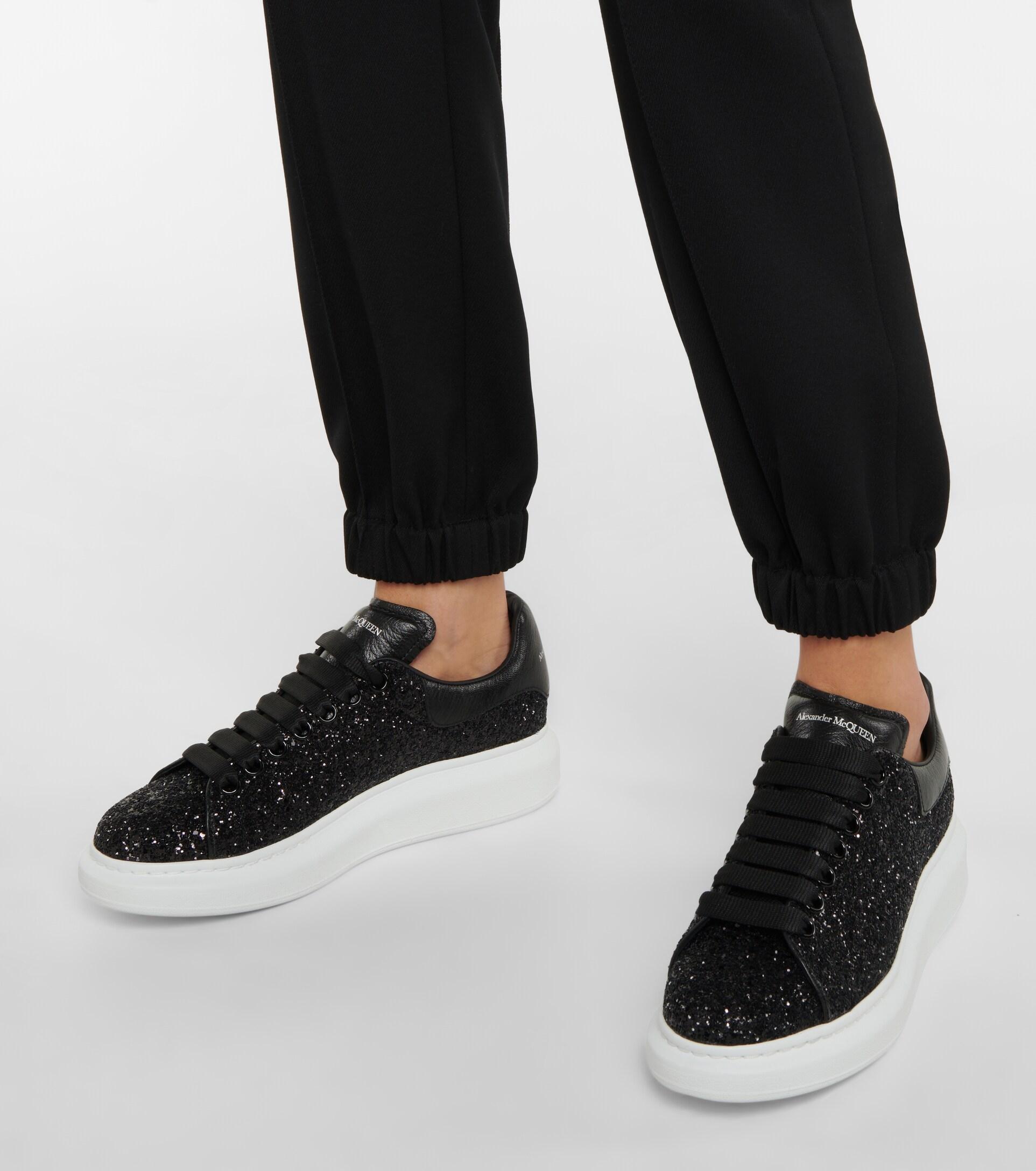 black sparkle sneakers womens
