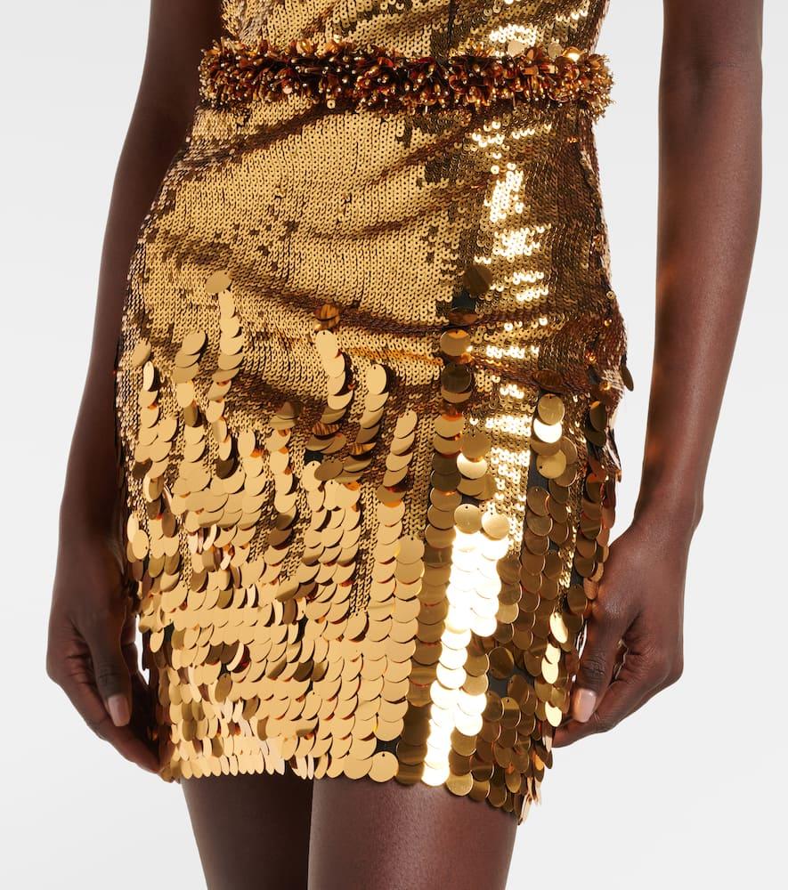 Rebecca Vallance Golden Hour Sequined Cocktail Dress in