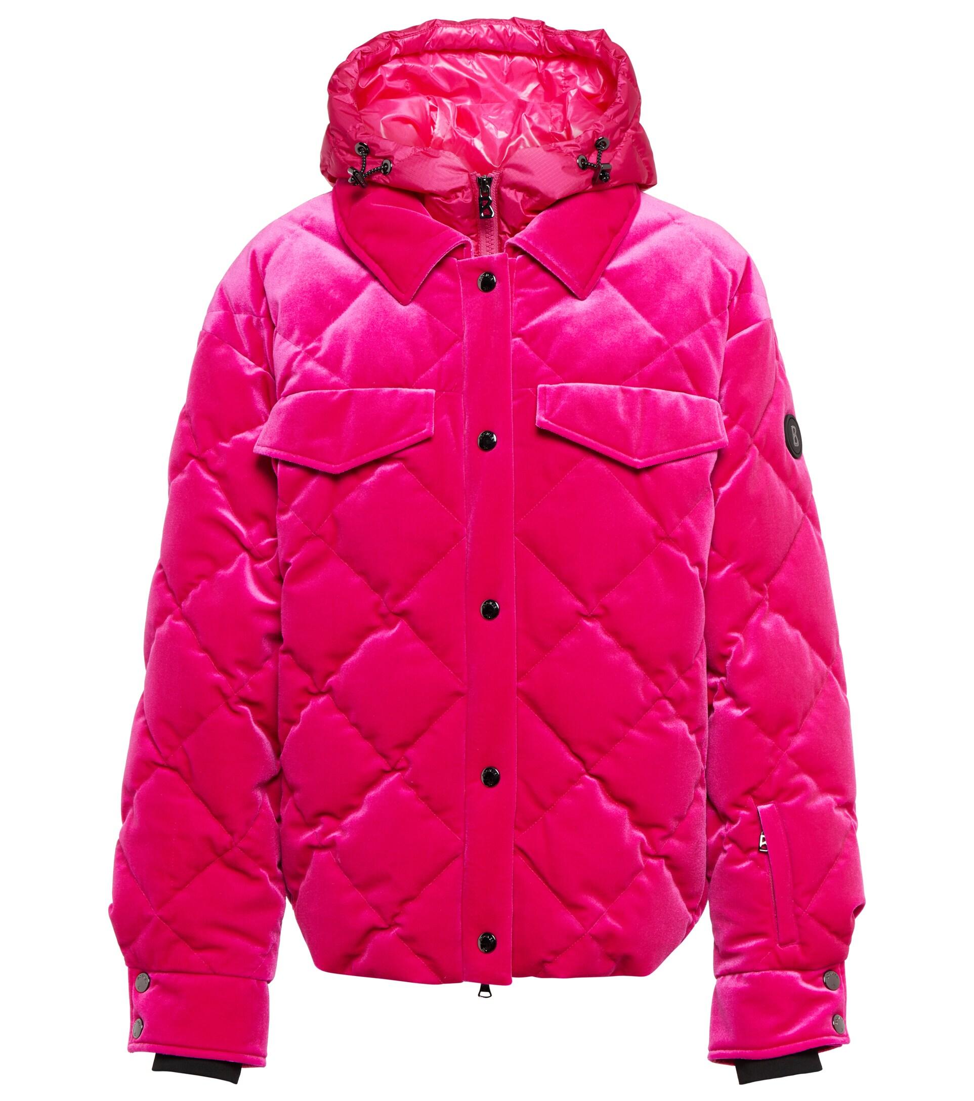 Bogner Vela-d Velvet Ski Jacket in Pink | Lyst