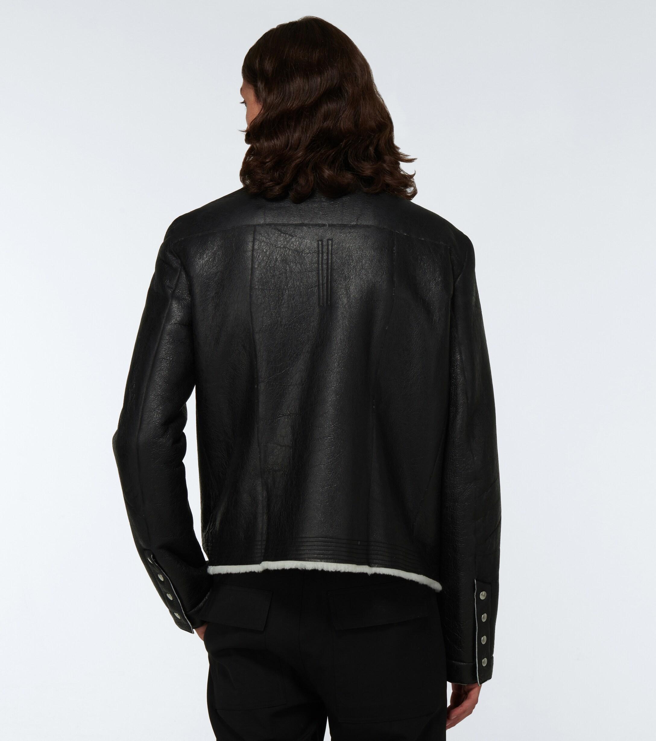 Rick Owens Men's Black Bauhaus Shearling Jacket