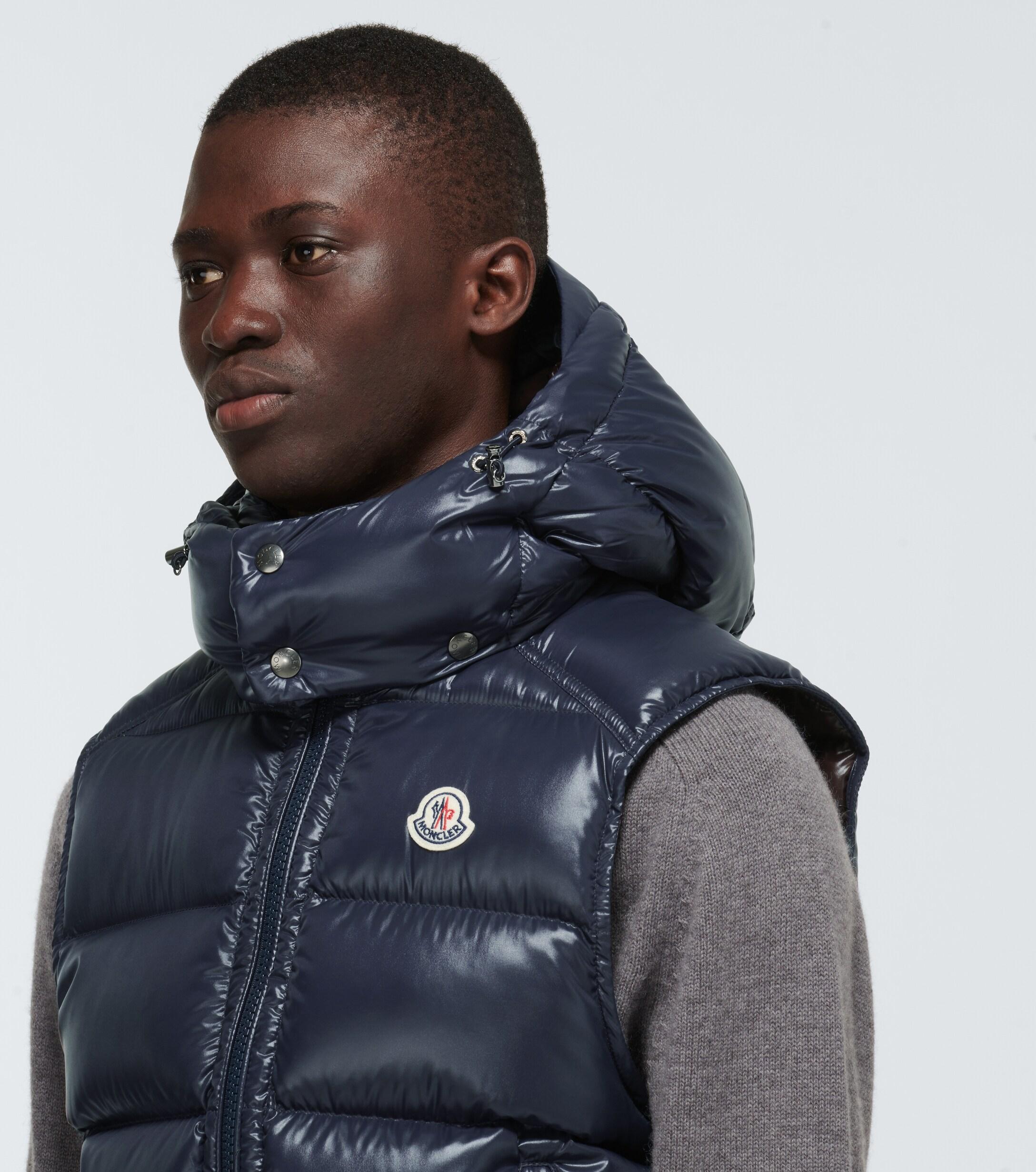 blue moncler vest