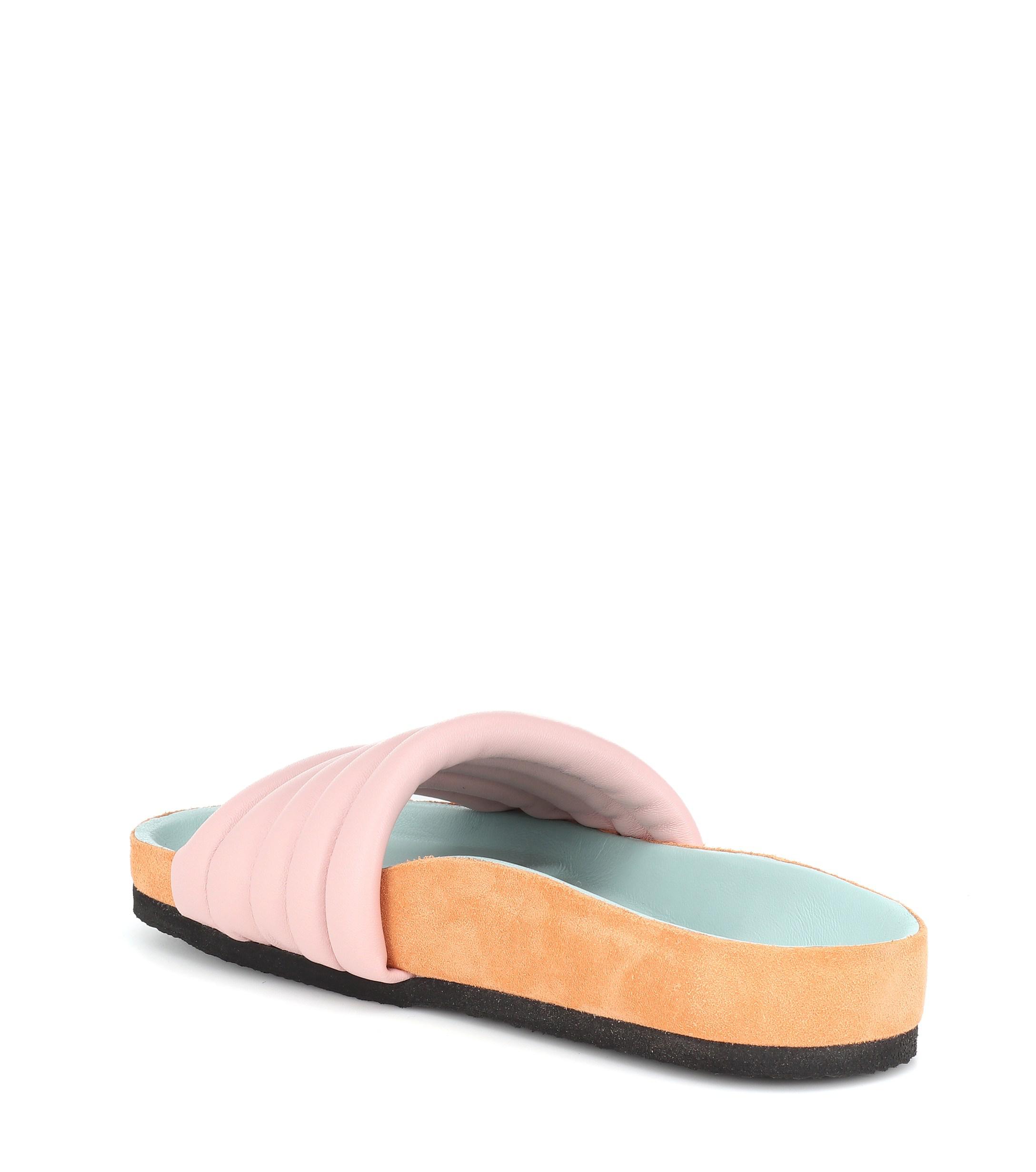 isabel marant quilted slides