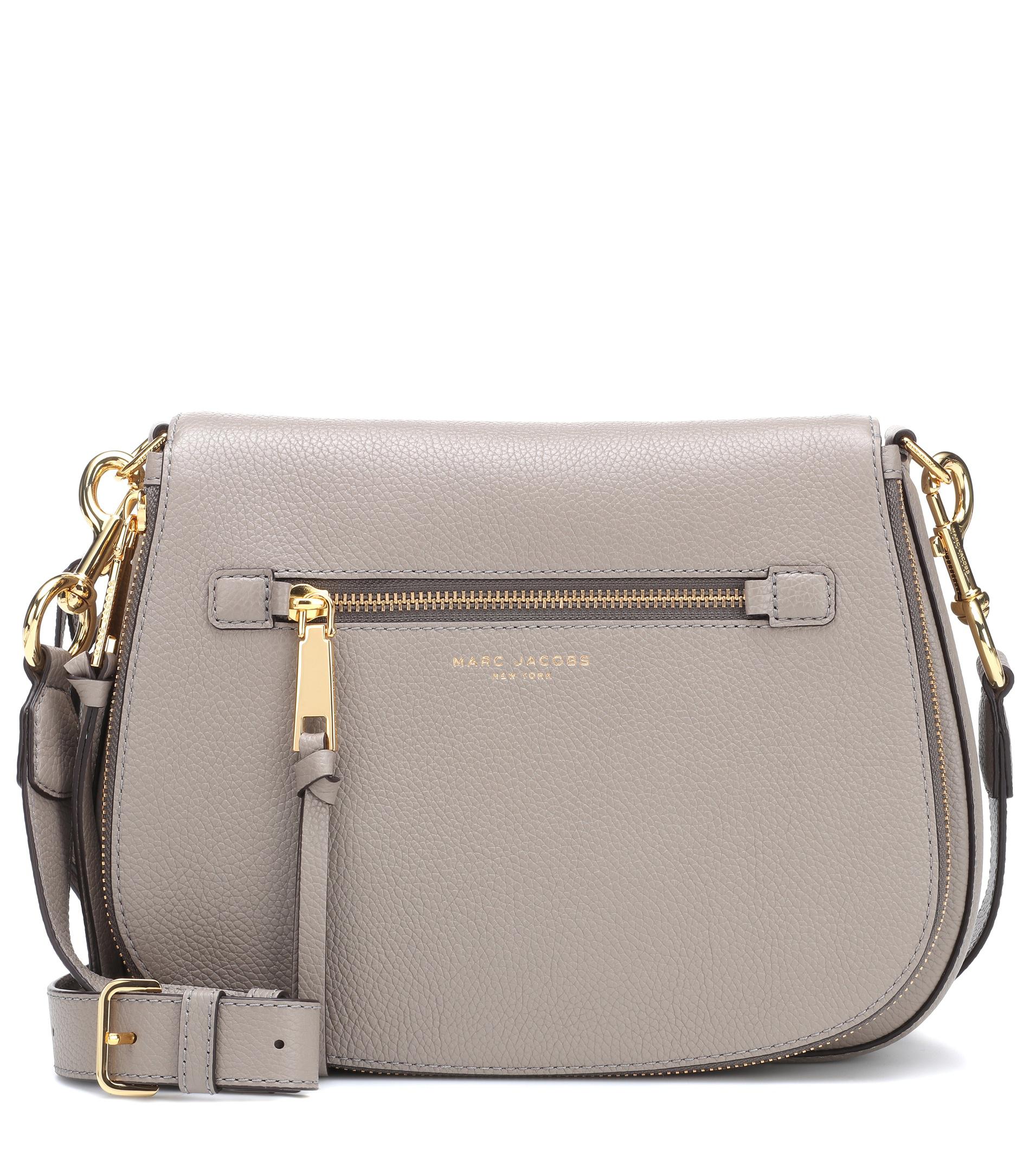 Marc Jacobs Recruit Nomad Leather Shoulder Bag in Grey (Gray) - Lyst