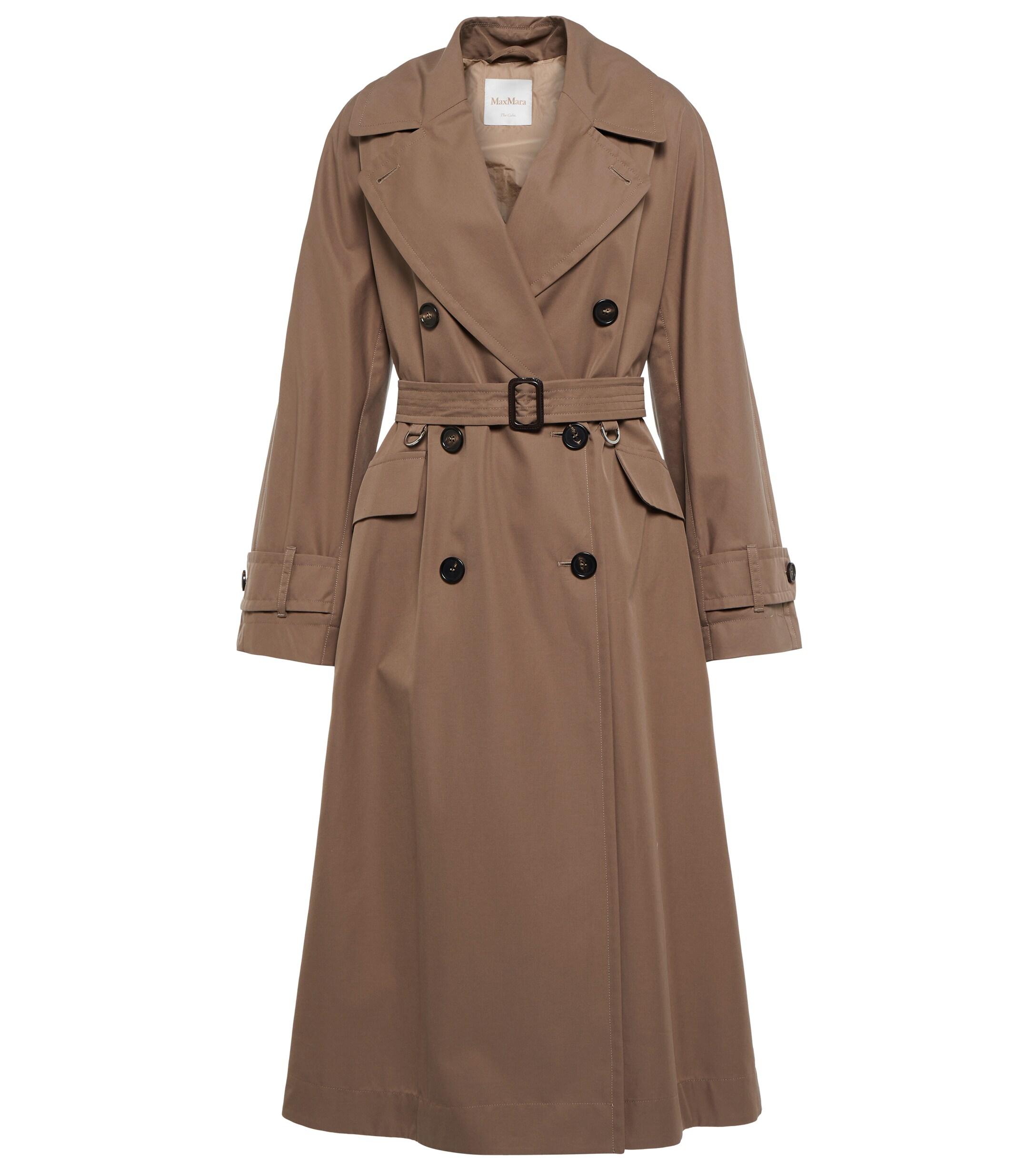 Max Mara The Cube D Trench Gabardine Trench Coat In Brown Lyst Uk