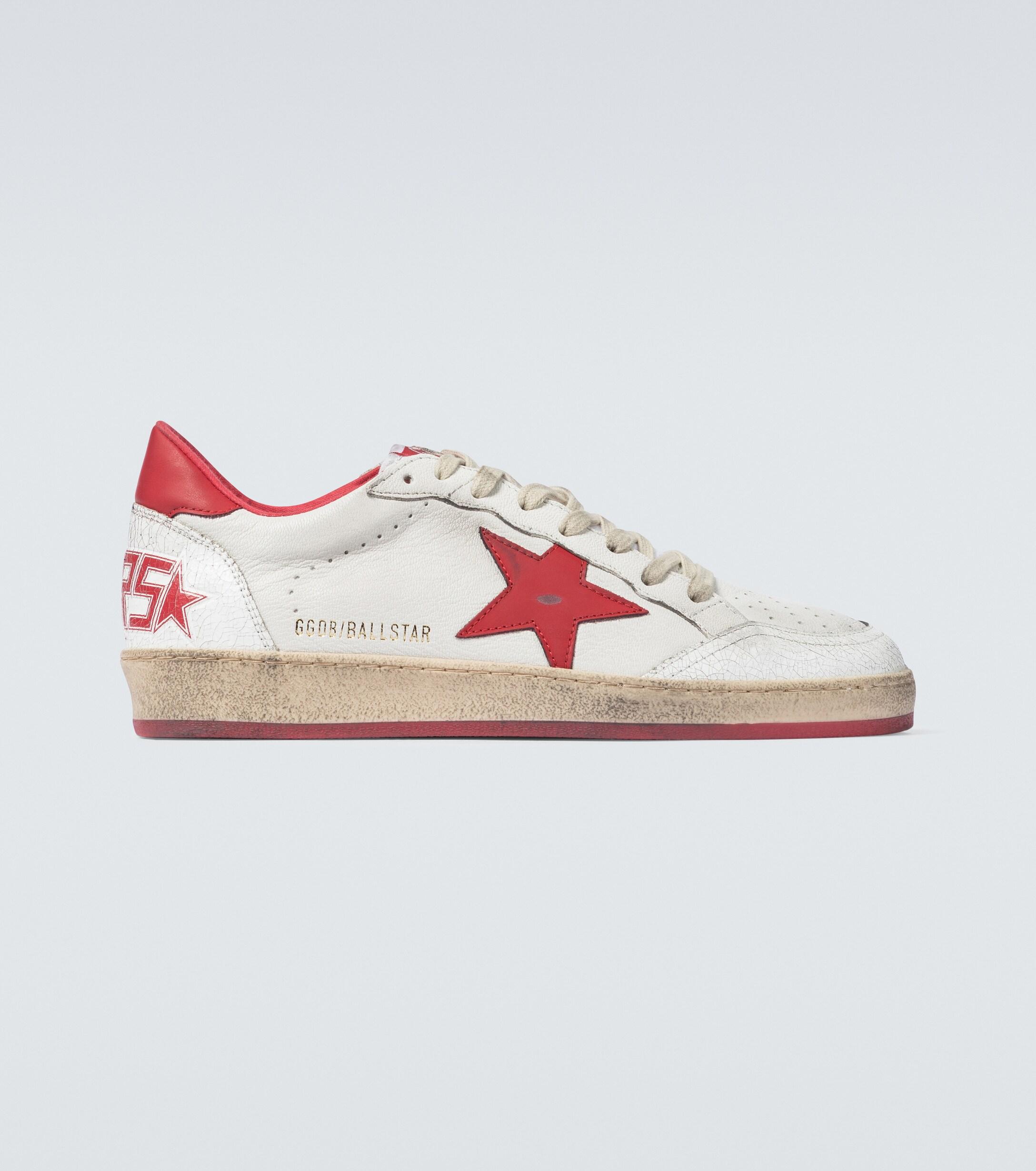 Golden Goose Deluxe Brand Goose Ball Star Leather Sneakers in White for ...