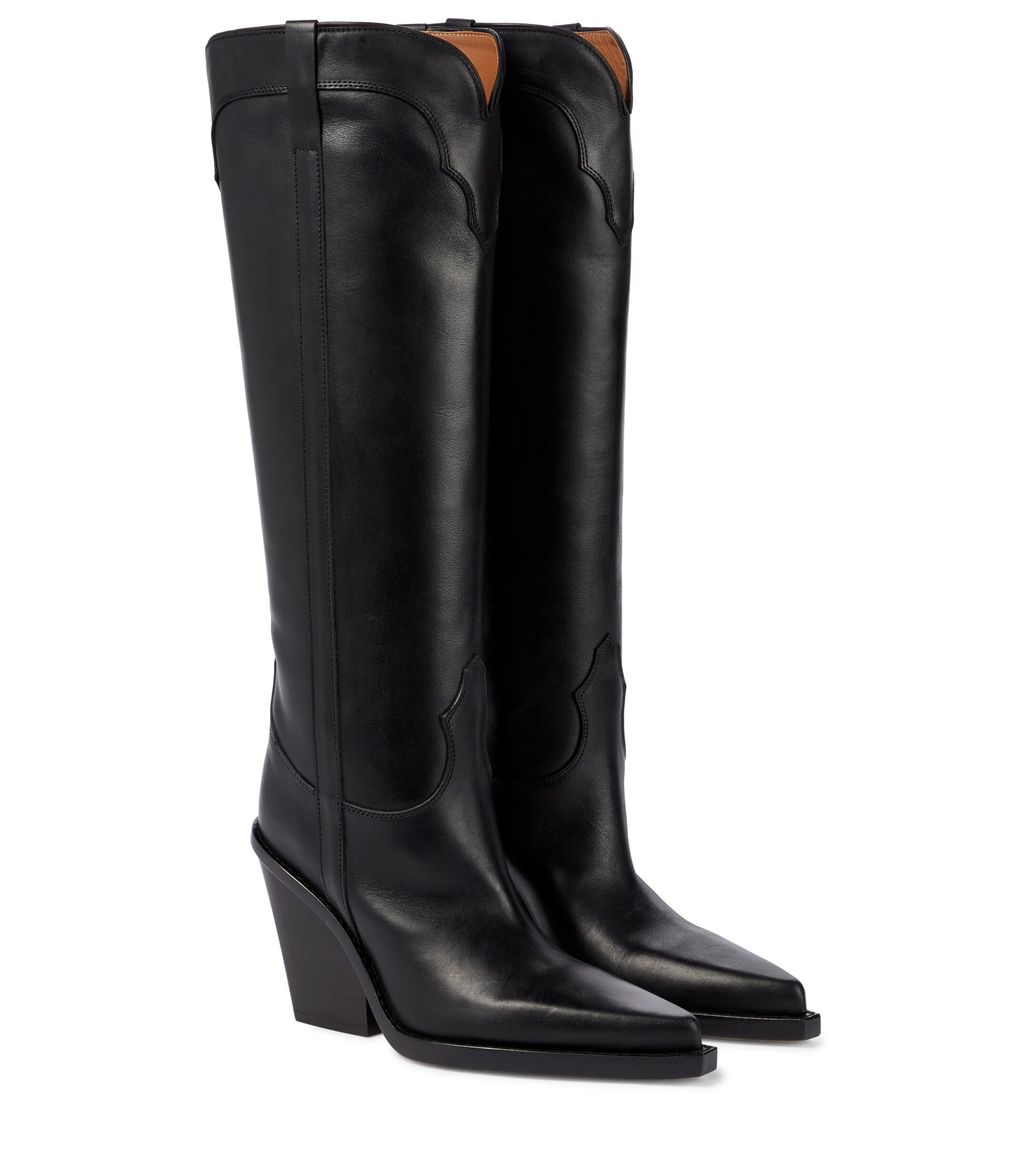 Paris Texas El Dorado Leather Cowboy Boots in Black | Lyst