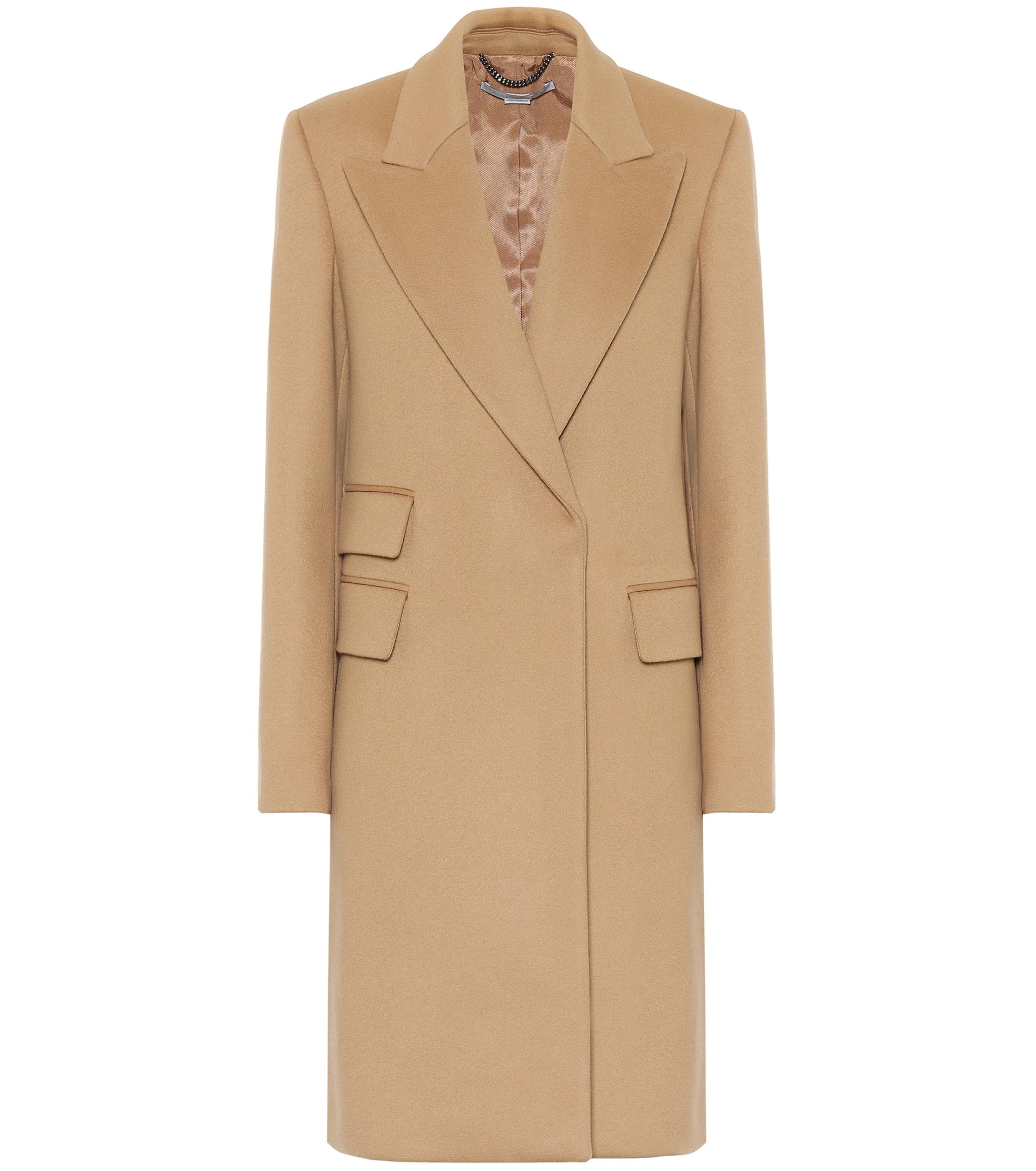 Stella McCartney Long Woolblend Coat in Beige (Natural) Lyst