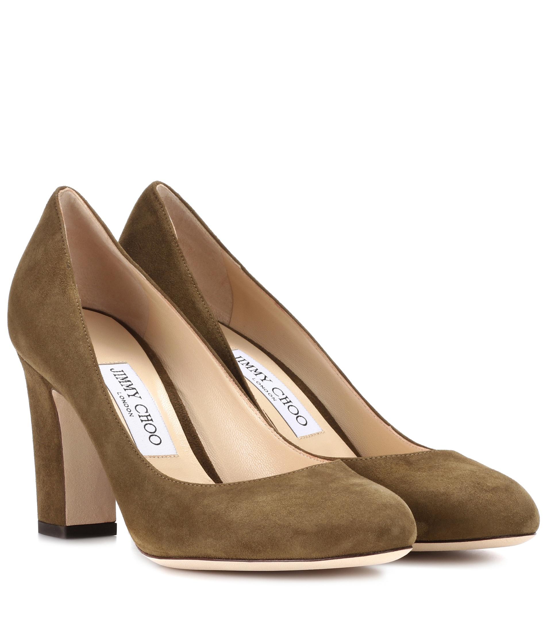 Jimmy Choo Billie 85 Suede Pumps in Green Lyst
