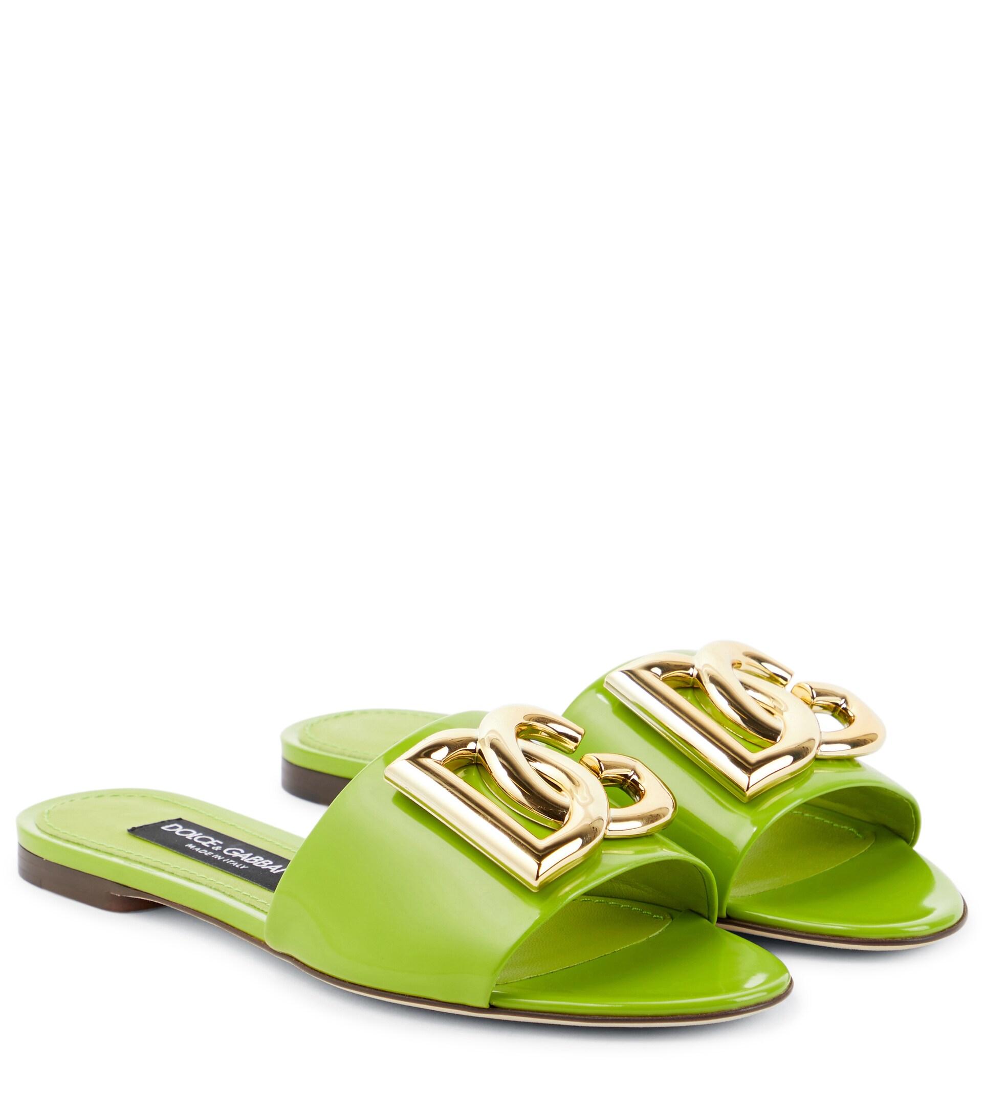Dolce & Gabbana Rare Butterfly Green Sandal Heels (US 7.5 / IT 37.5) —  sororité.