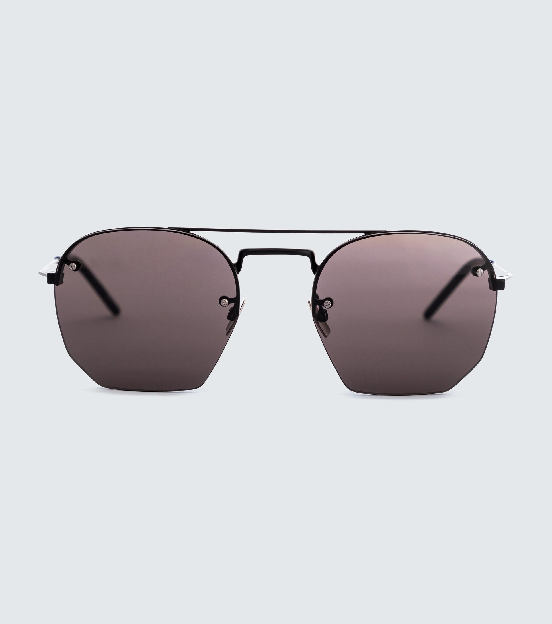 Saint Laurent Metal Aviator Sunglasses 