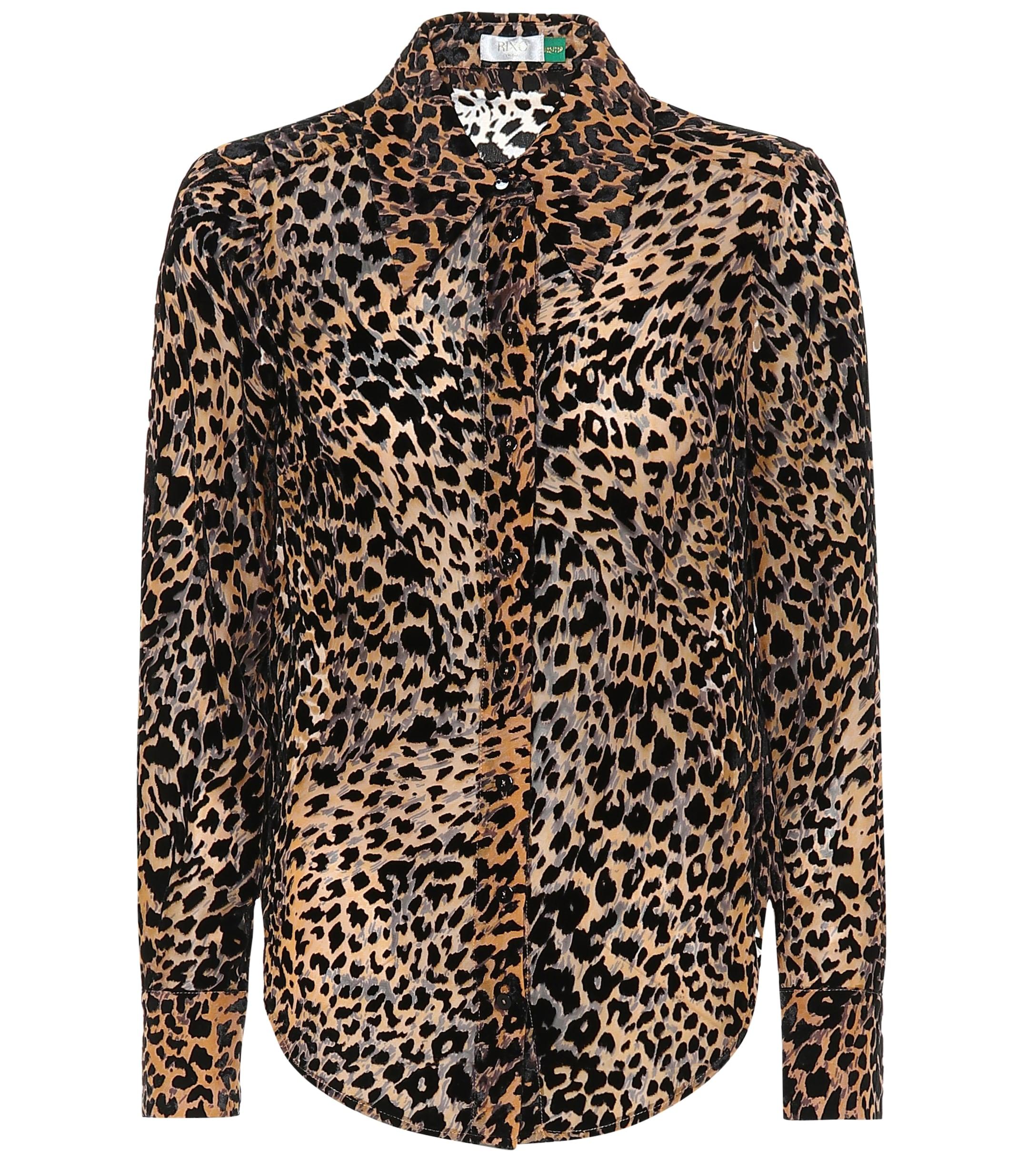 RIXO London Silk Andrea Leopard Print Shirt - Save 23% - Lyst