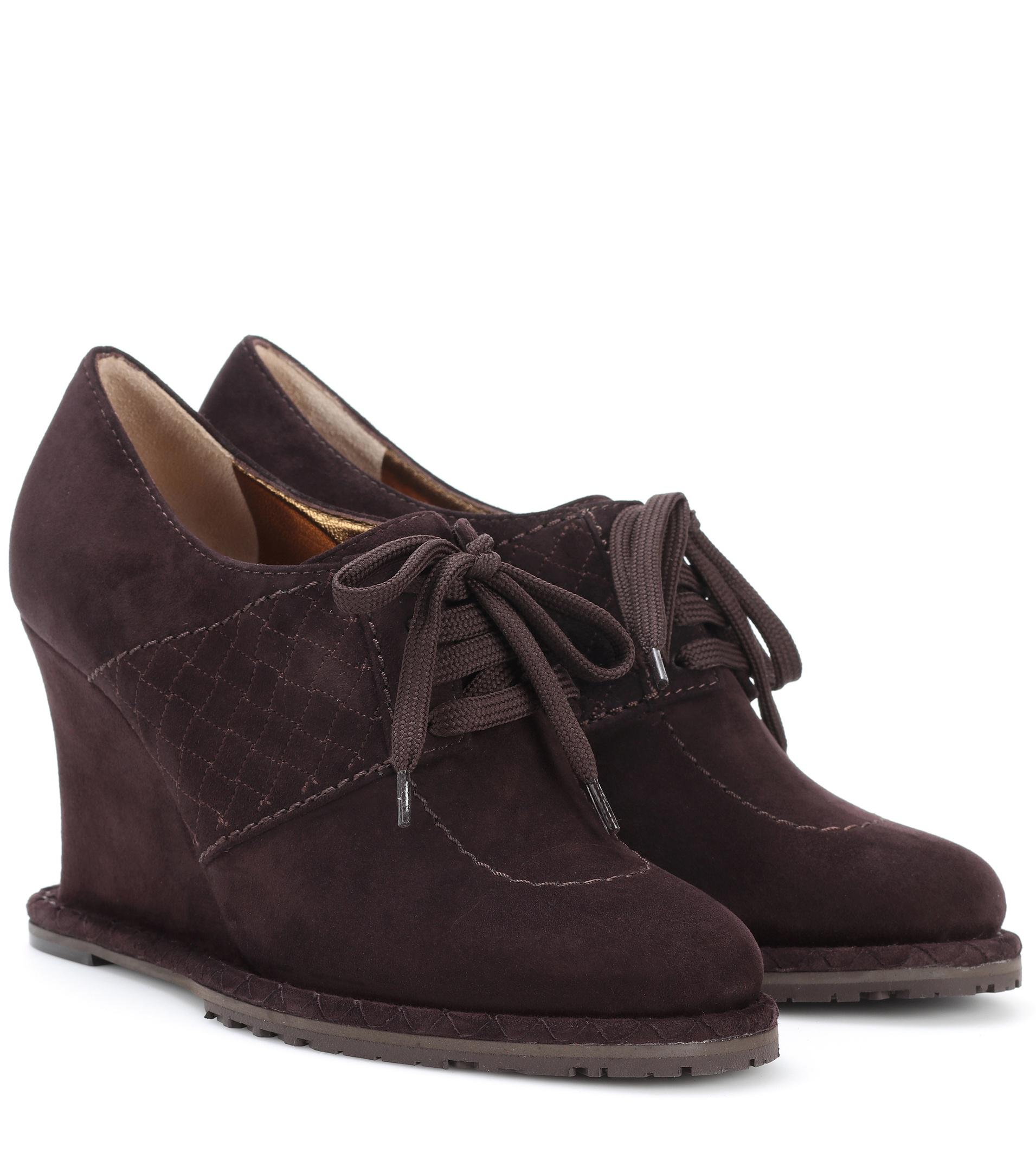 brown suede derby shoes