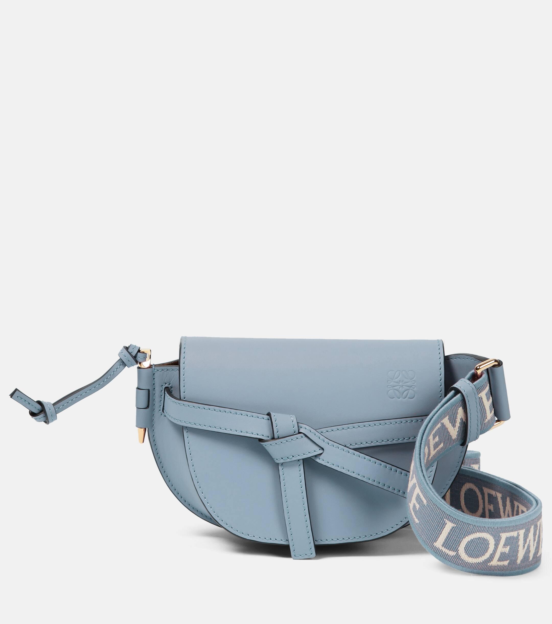 Loewe Gate Dual Mini Leather Shoulder Bag in Blue Lyst UK