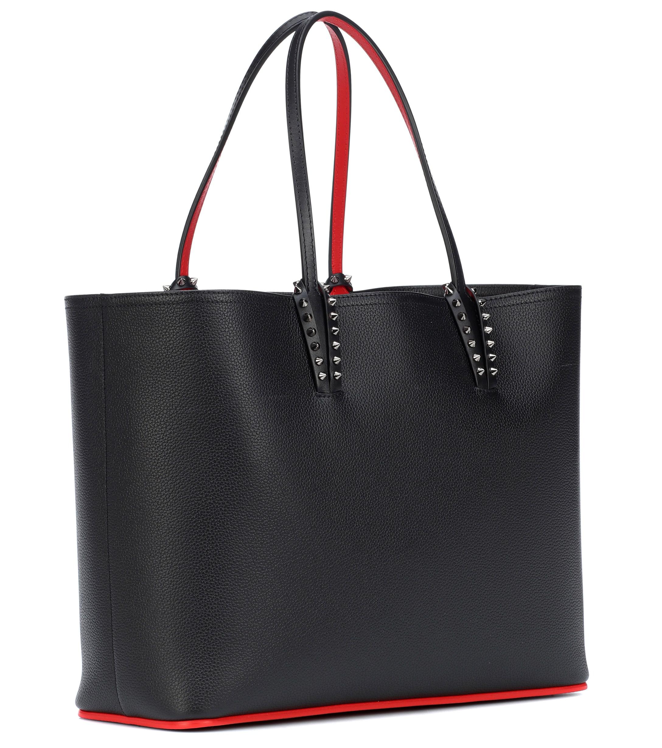Christian Louboutin Cabata Spike-embellished Leather Tote Bag in Black ...