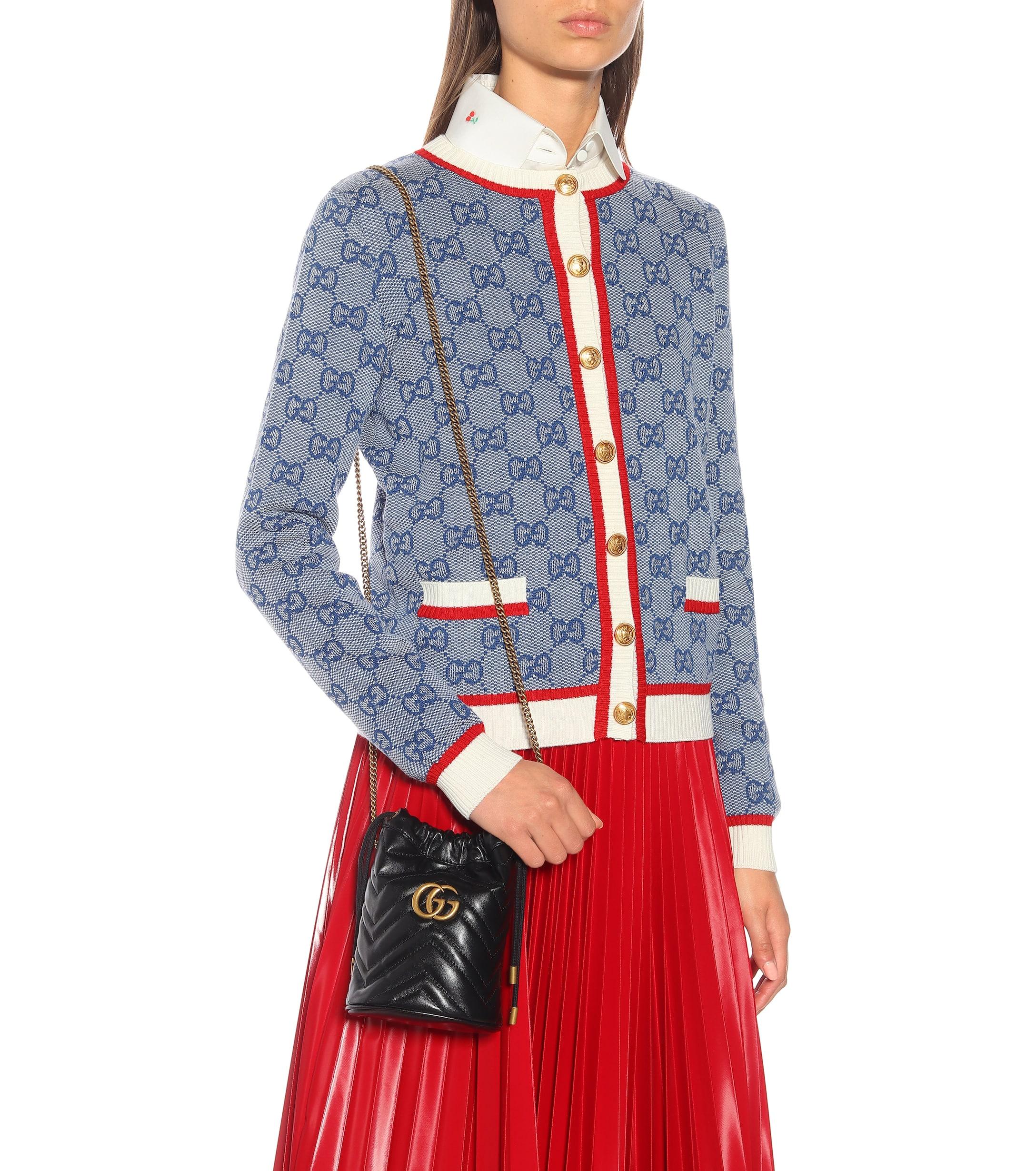 gucci mini quilted leather bucket bag