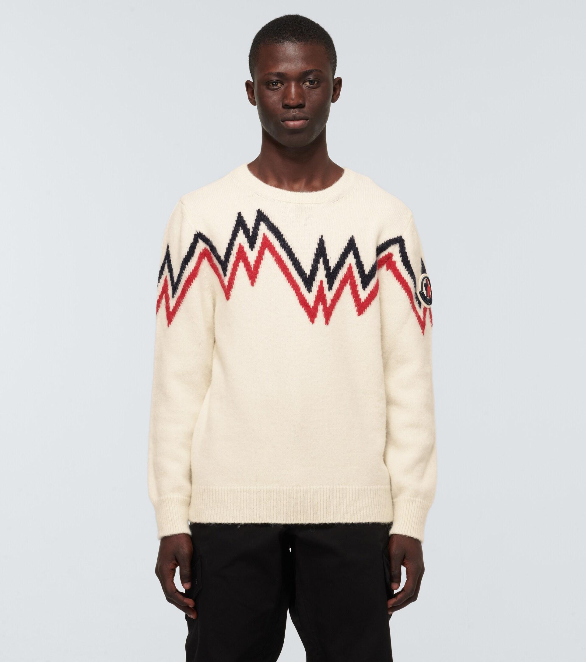 Moncler Norwegian Knitted Sweater in Pink for Men | Lyst
