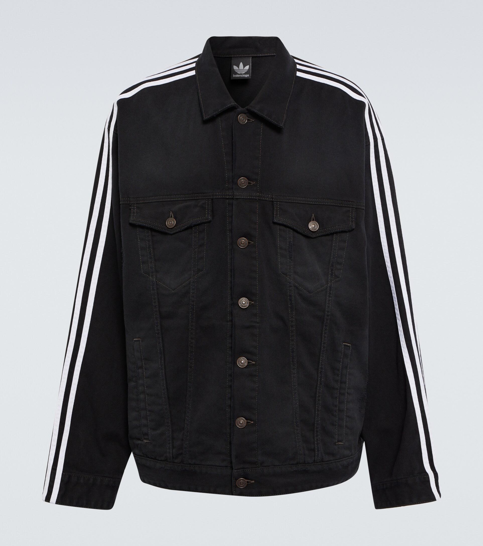 Balenciaga X Adidas Denim Jacket in Black for Men Lyst