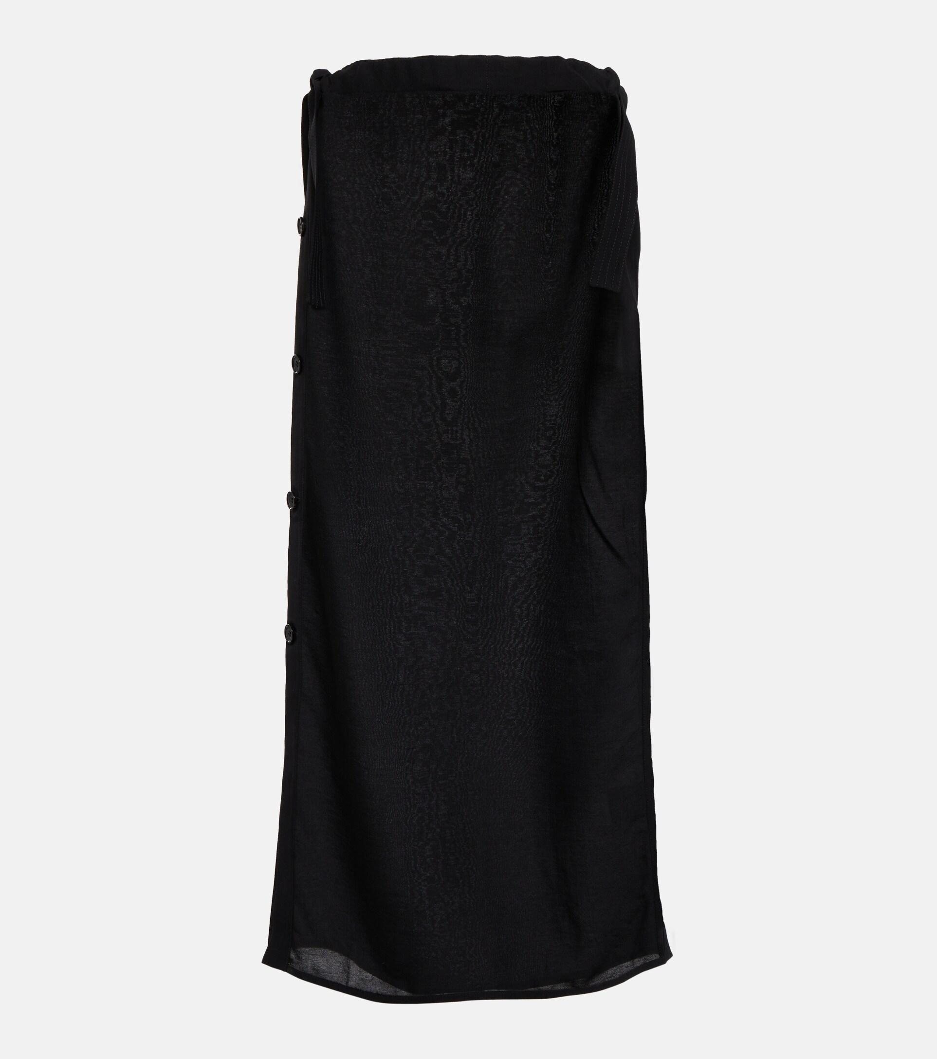 Totême Satin Maxi Skirt in Black | Lyst