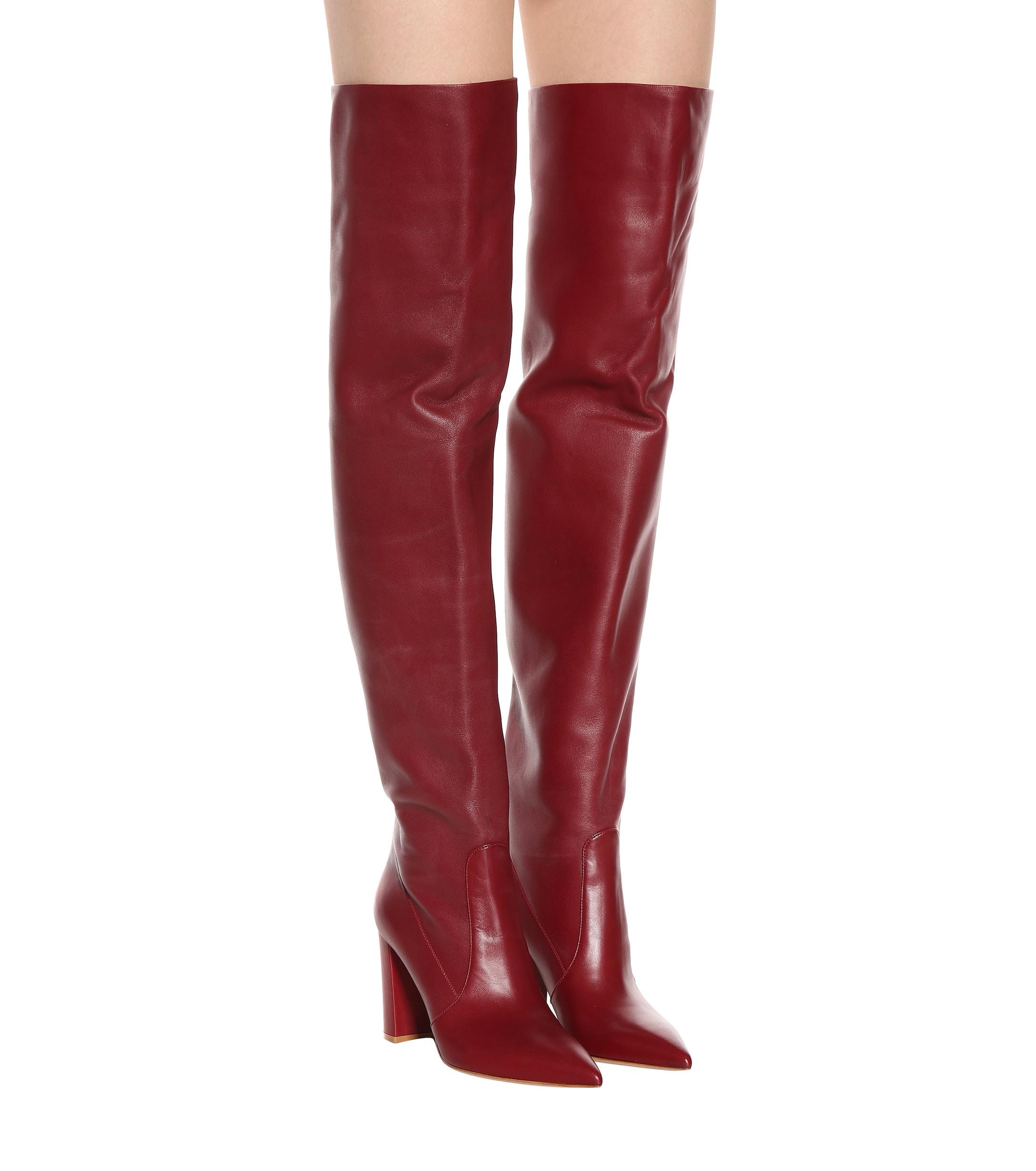 Gianvito Rossi Morgan 85 Over-the-knee Boots in Red | Lyst Australia