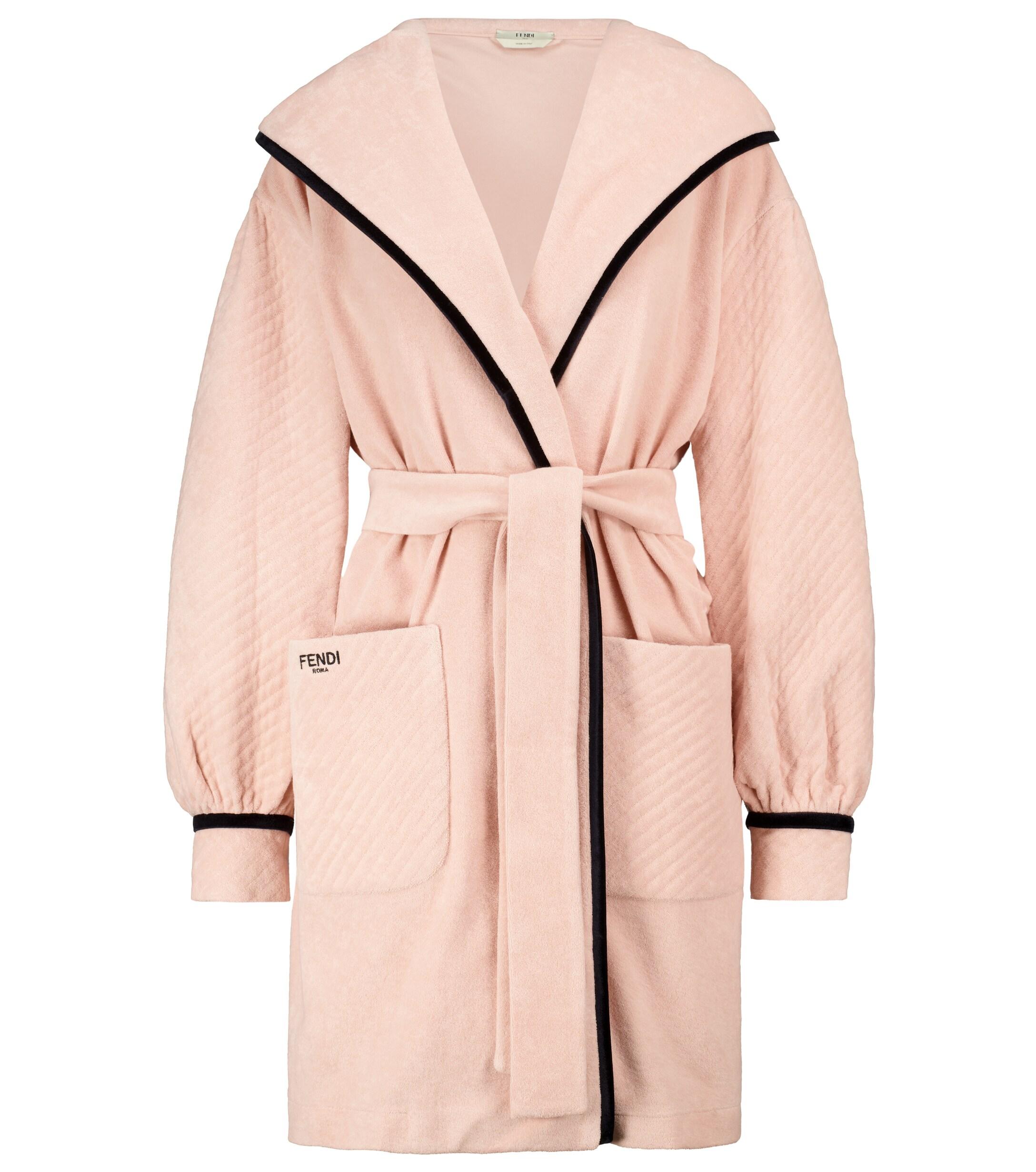 Fendi Cotton Terry Robe in Pink | Lyst