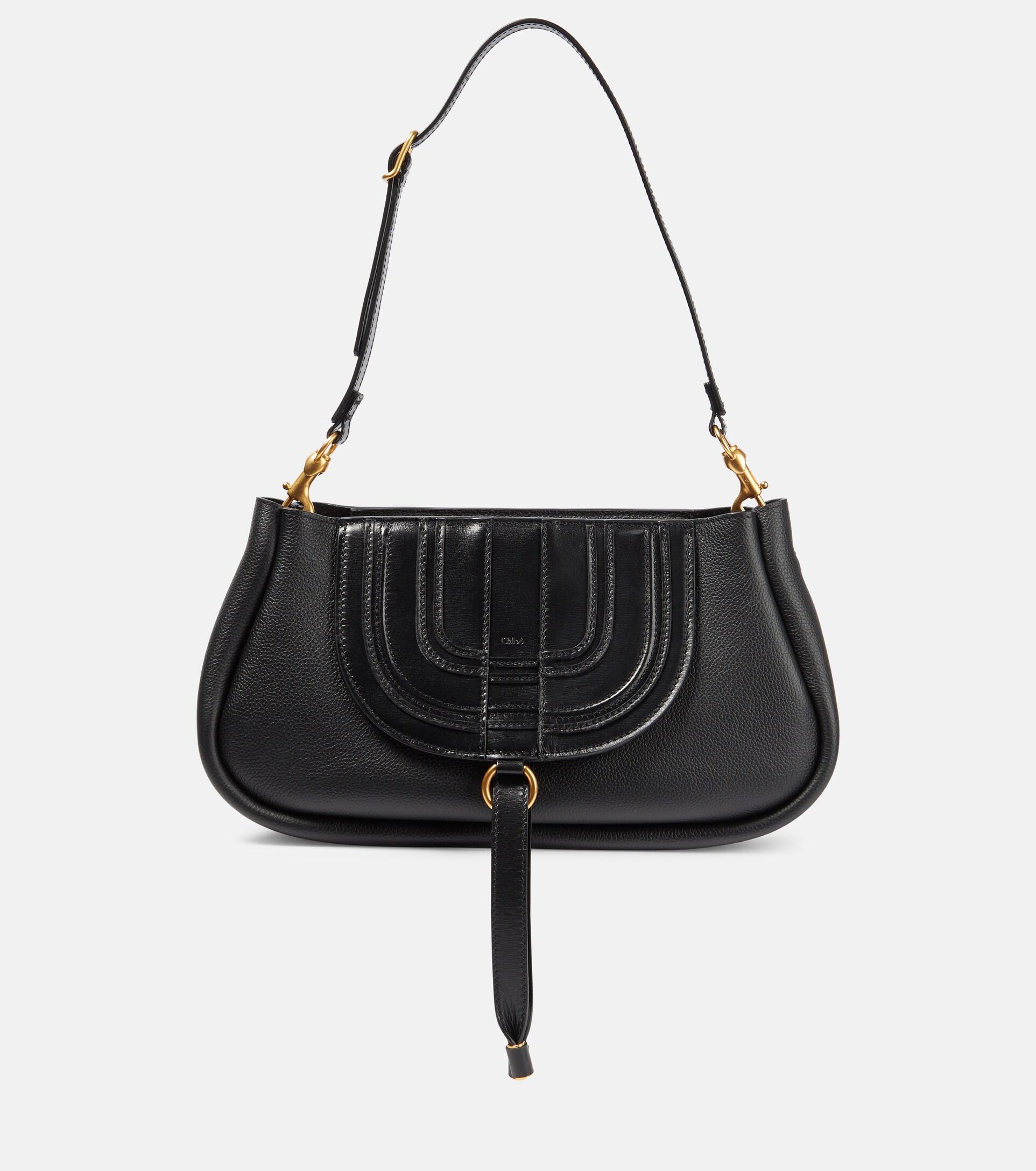 Chloé Crazy Marcie Small Leather Shoulder Bag in Black | Lyst