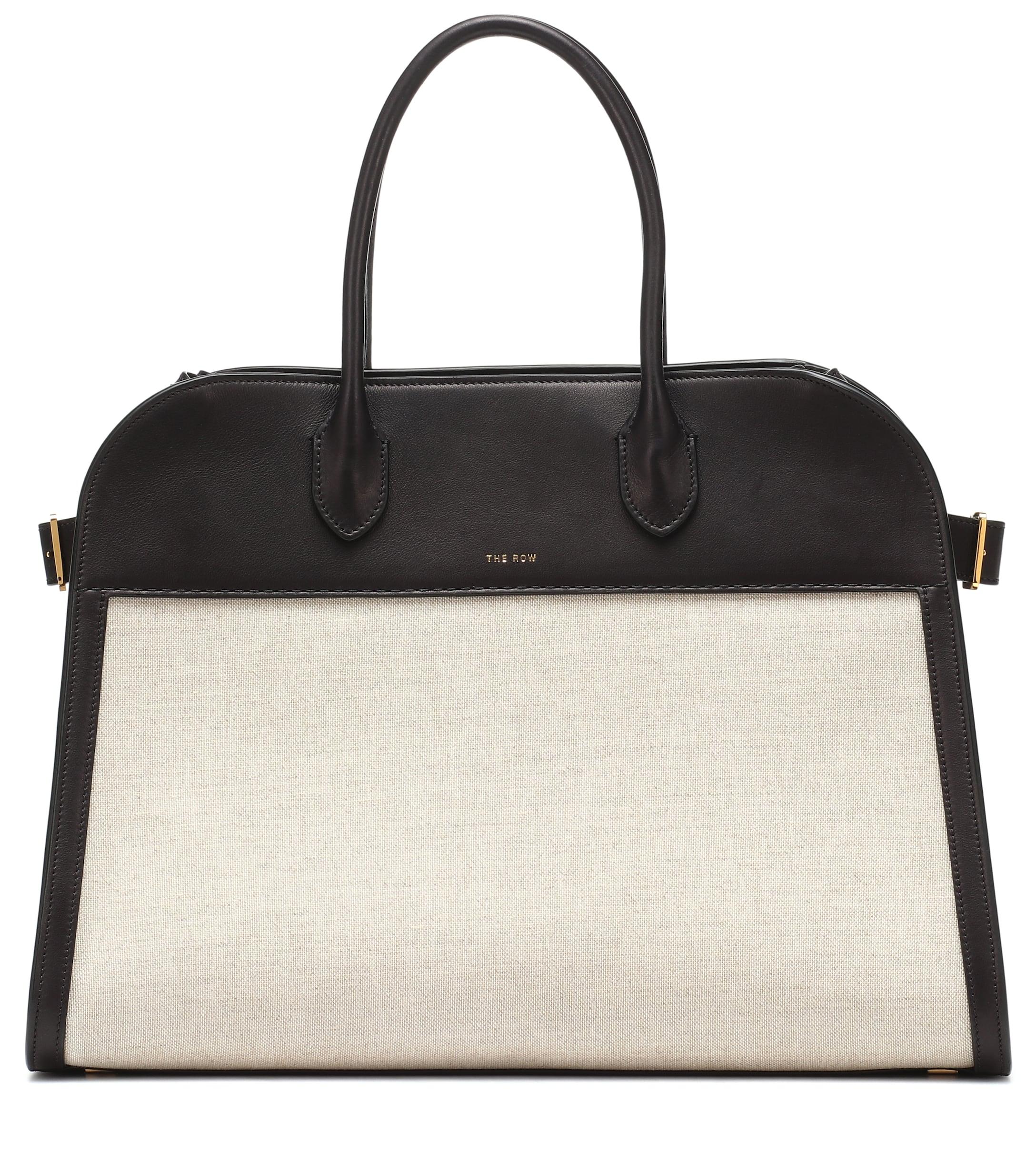 The Row Soft Margaux 15 Leather Bag in Black