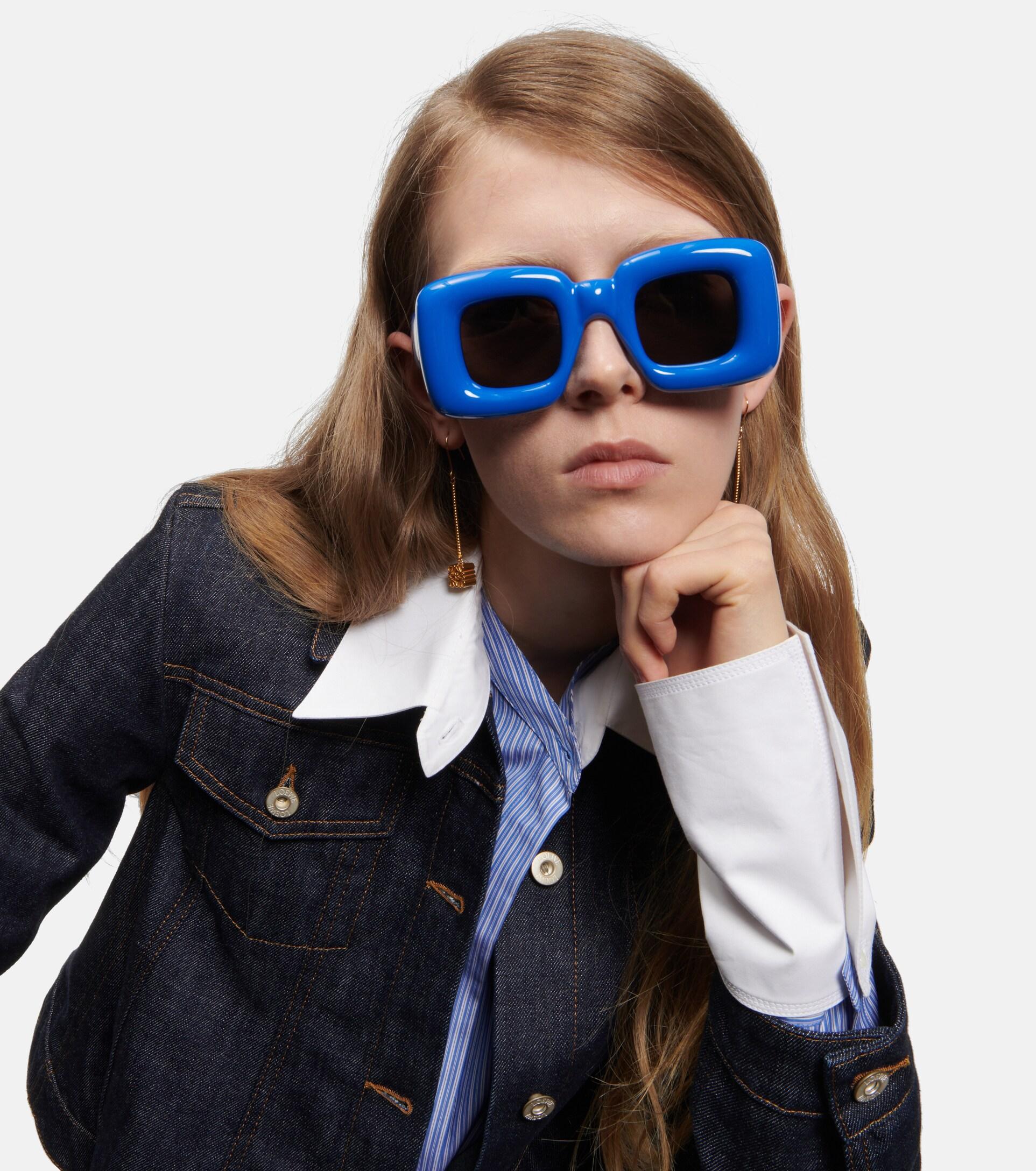 Loewe Inflated Square Sunglasses in Blue | Lyst