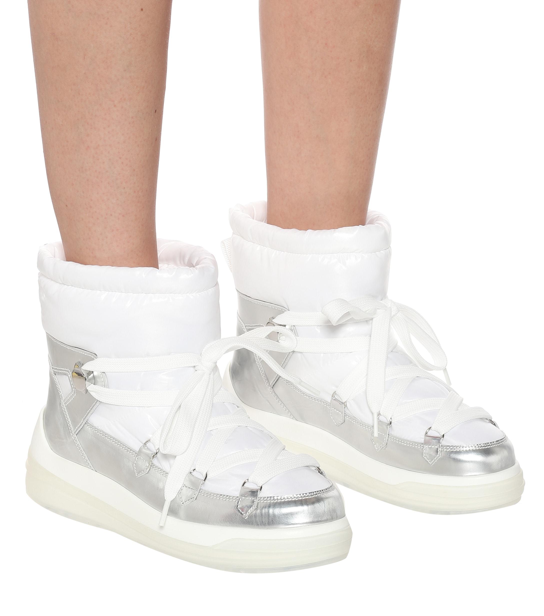 Moncler Insolux Down-trimmed Snow Boots in White - Lyst