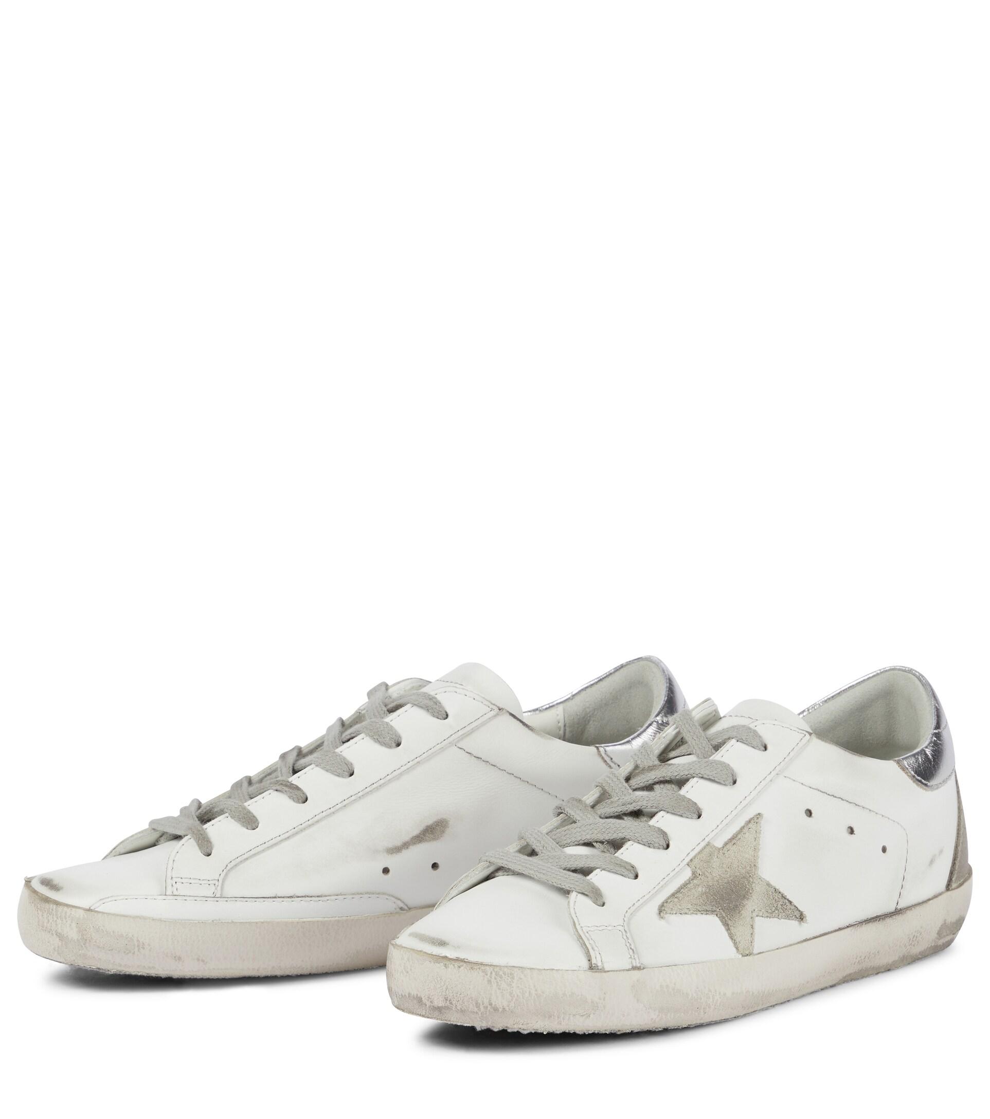 Golden Goose Superstar Leather Sneakers in White | Lyst