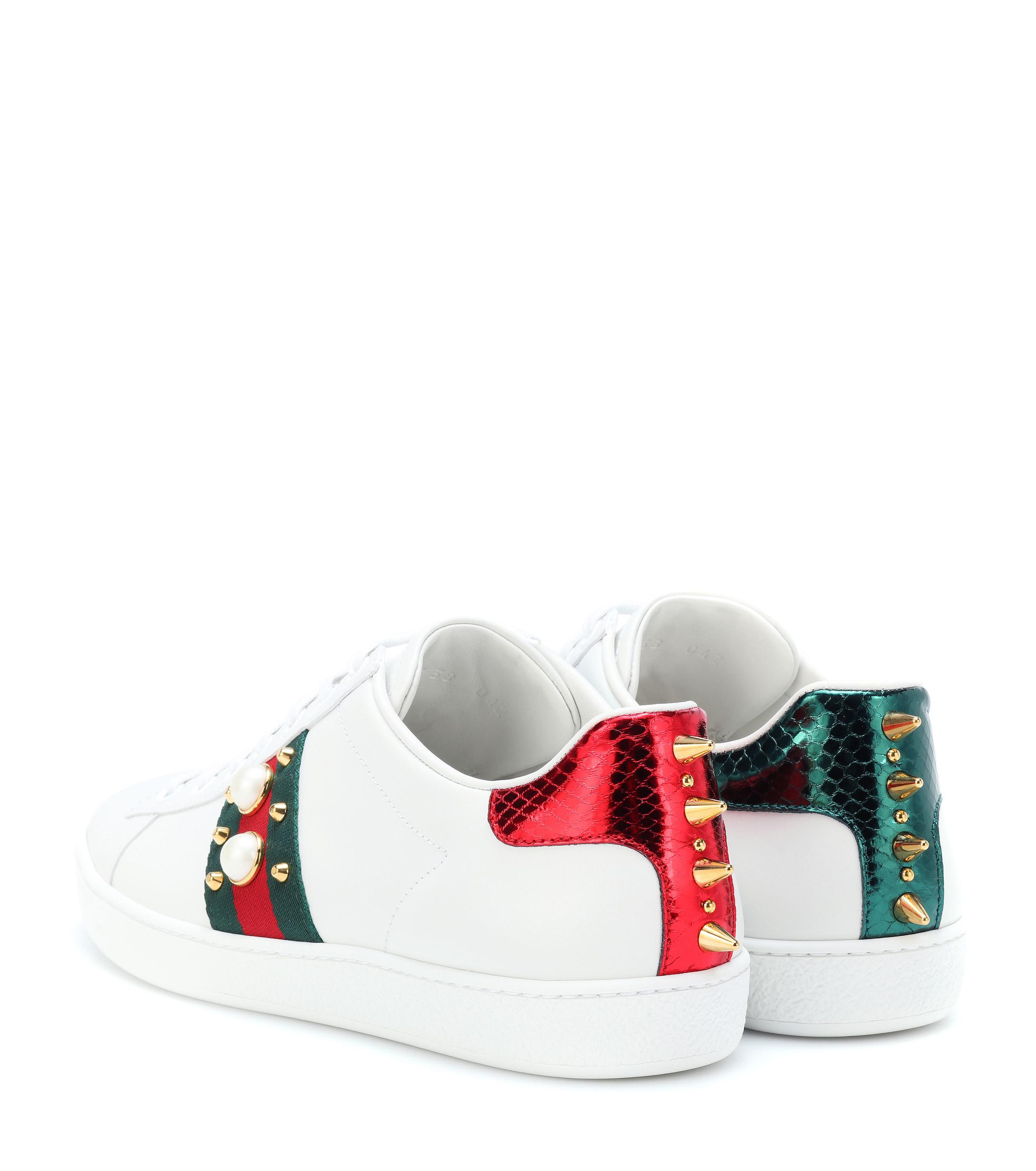 gucci pearl trainers