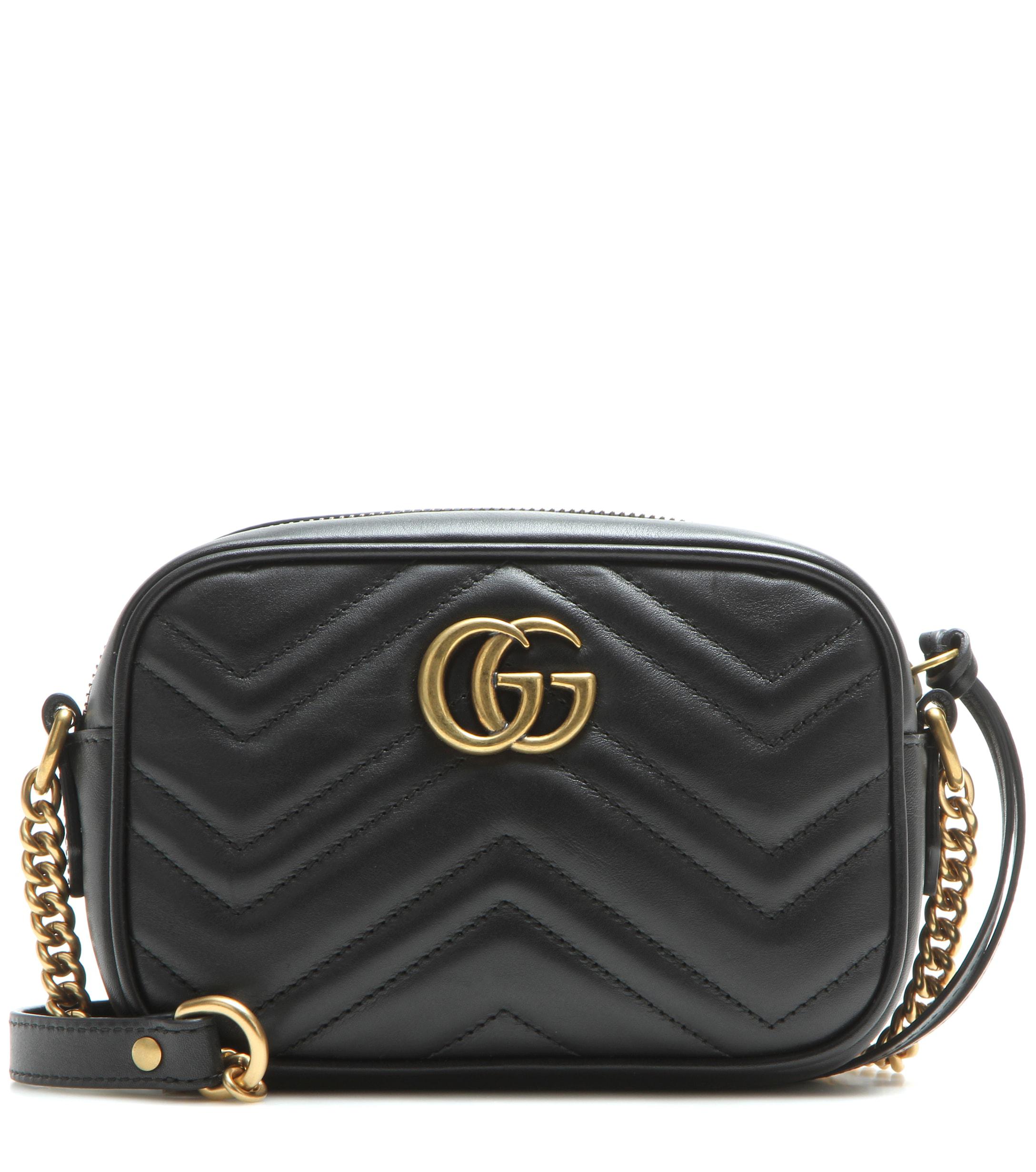 Gucci GG Marmont Mini Crossbody Bag in Black - Save 20% - Lyst