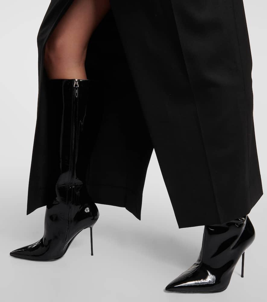 Paris Texas Stivali Tacco Alto Stivali Vernice Nera Stivali Nero