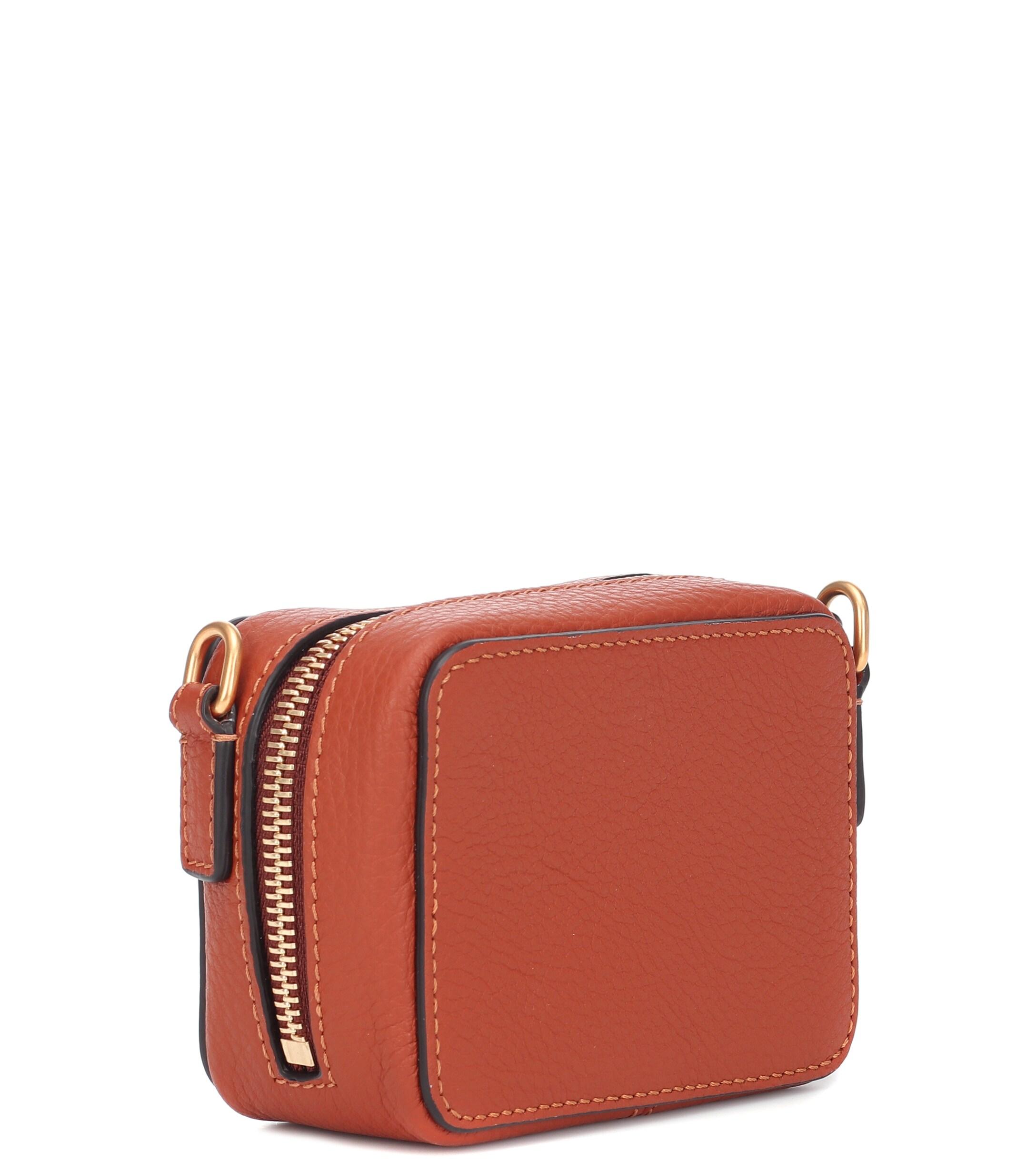 Chloé Marcie Mini Leather Crossbody Bag in Brown Lyst