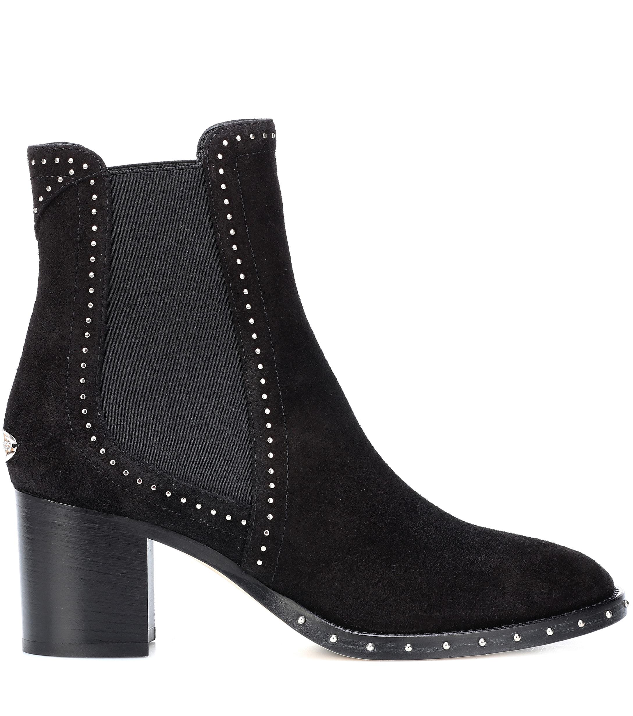 jimmy choo merril suede studded booties