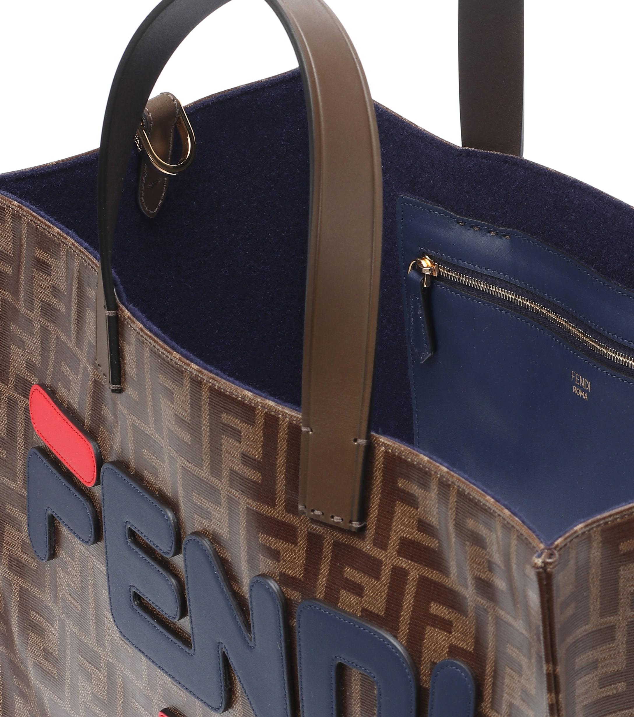 Fendi Synthetic X Fila Mania Runaway Logo Shopper Tote | Lyst