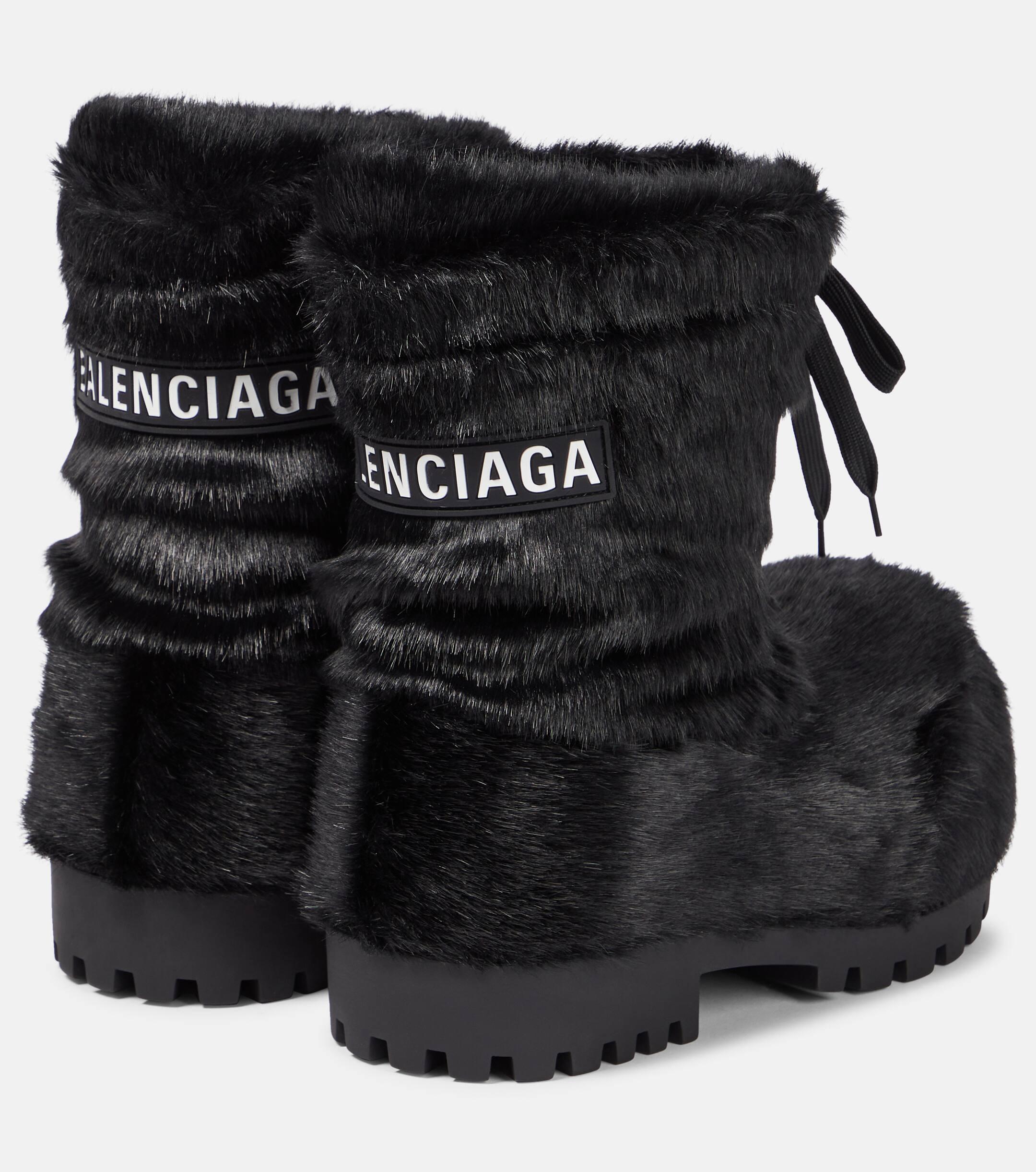 Balenciaga fur shoes best sale