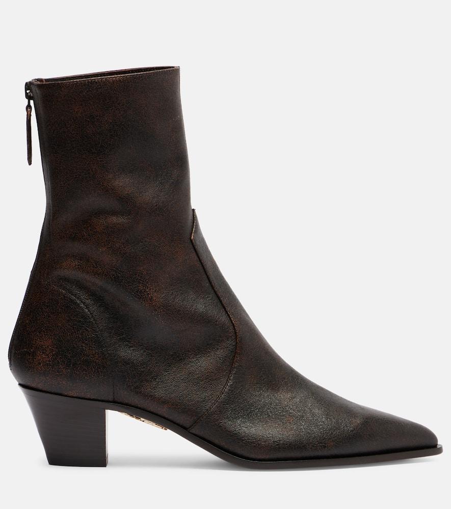 ショートブーツ・ブーティ AQUAZZURA Woman Flat ankle boots Brown SHOMIDB8SUE ESP ショートブーツ・ブーティ AQUAZZURA Woman Flat ankle boots