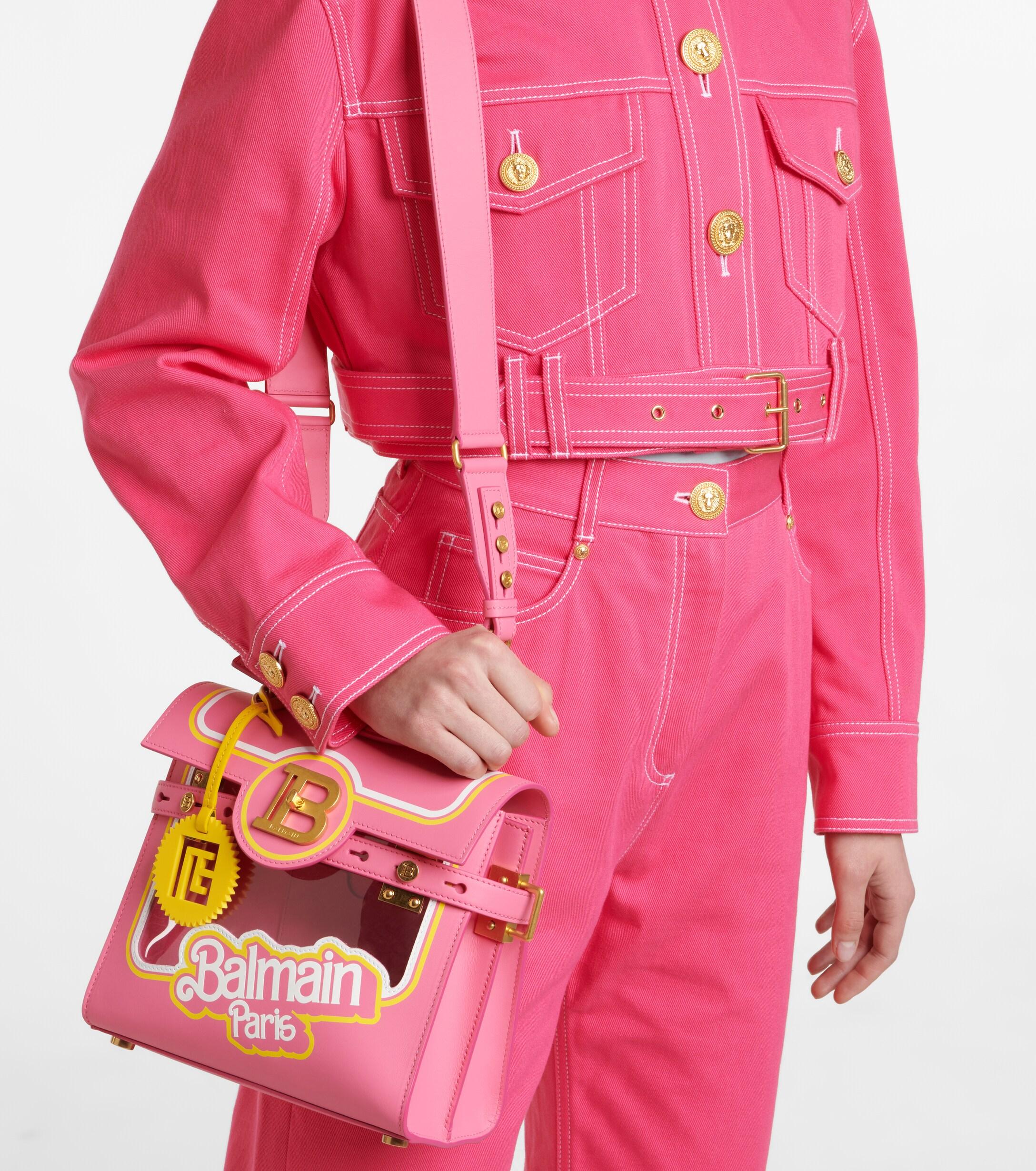 Balmain X Barbie ® B-buzz 23 Leather Shoulder Bag in Pink | Lyst