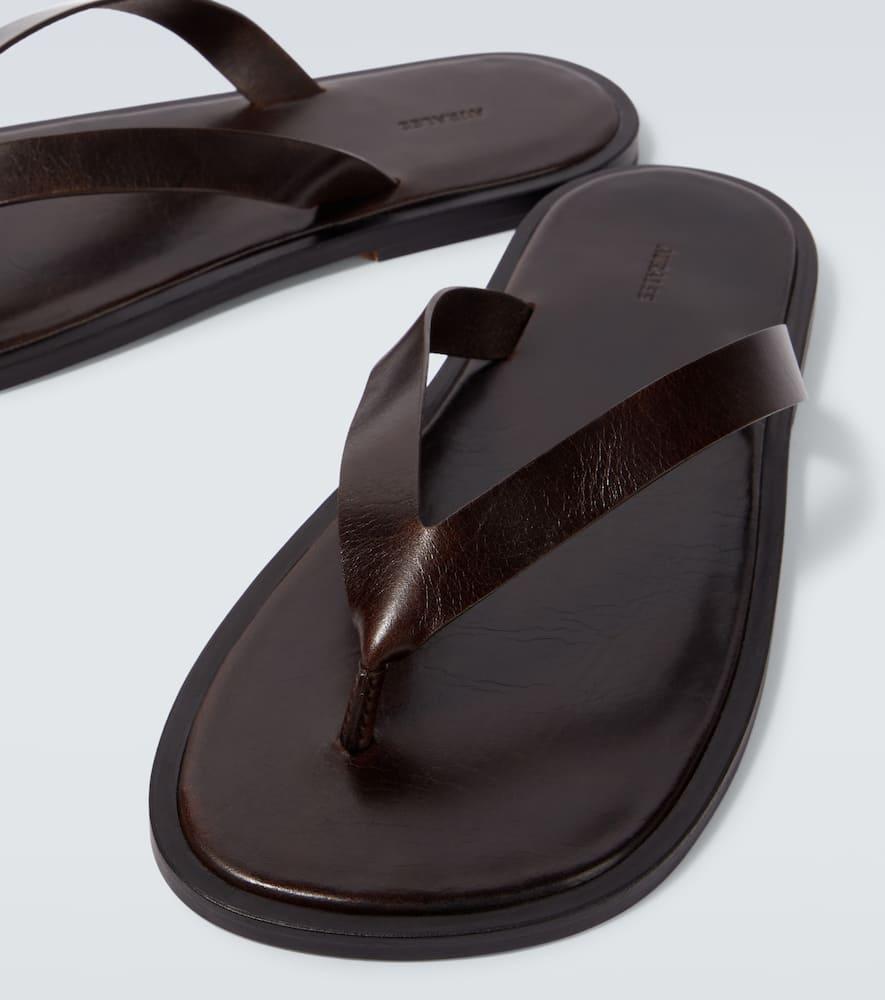 AURALEE Leather Thong Sandals in Brown for Men | Lyst UK