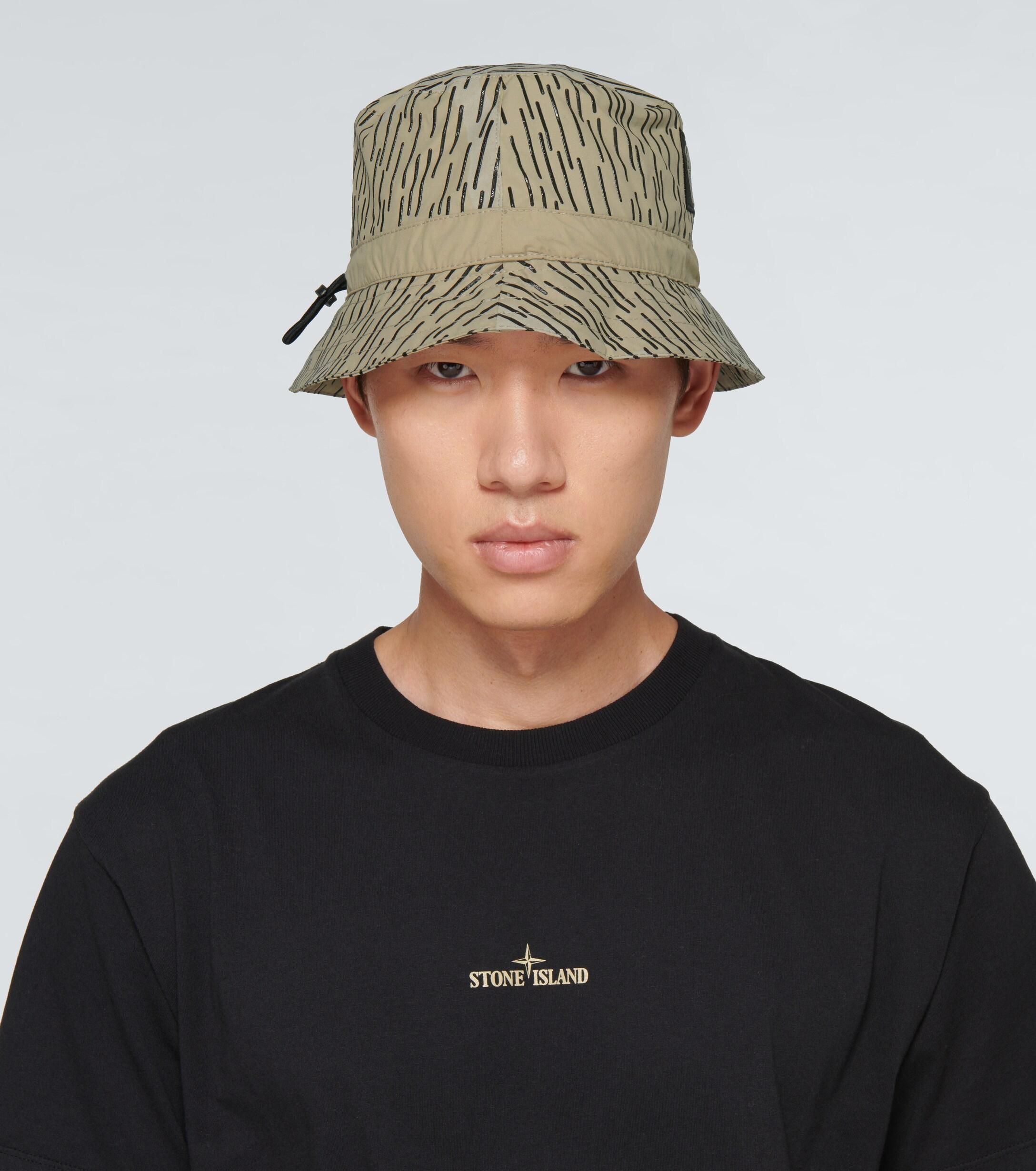 Stone Island Synthetic Rain Camo Reflective Bucket Hat in Beige (Natural)  for Men | Lyst