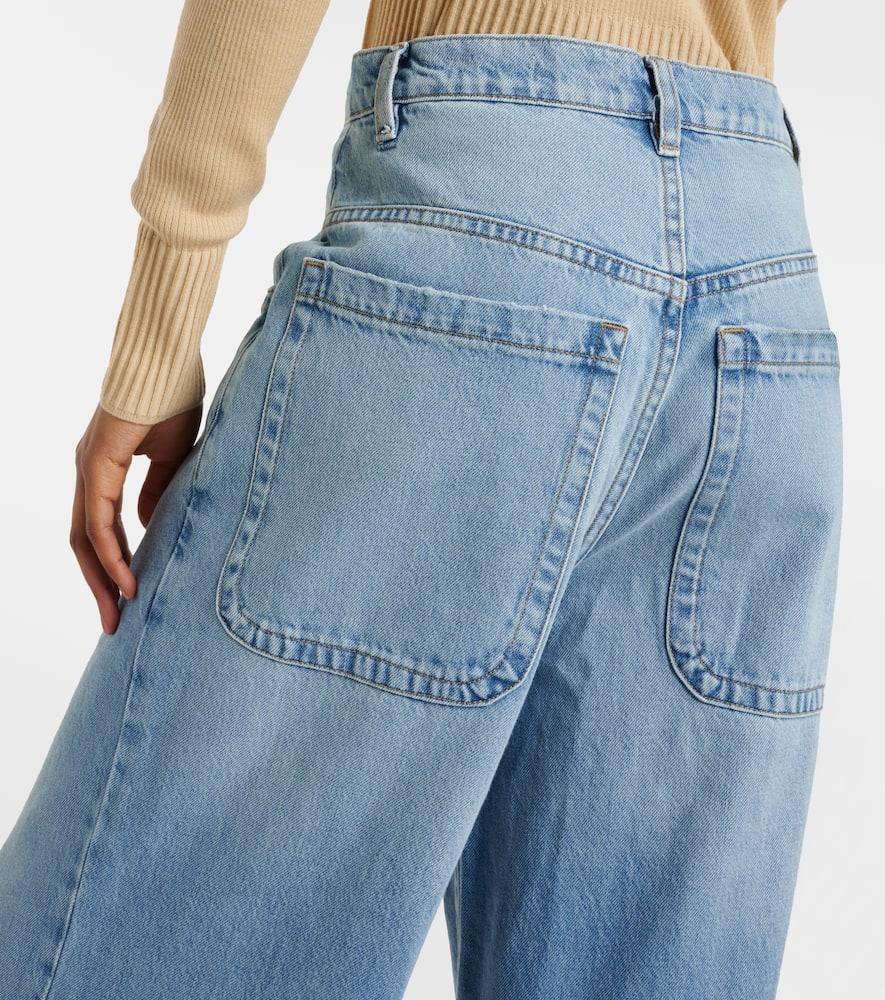 FRAME The Skater High-Rise Wide-Leg Jeans in Blue Lyst UK