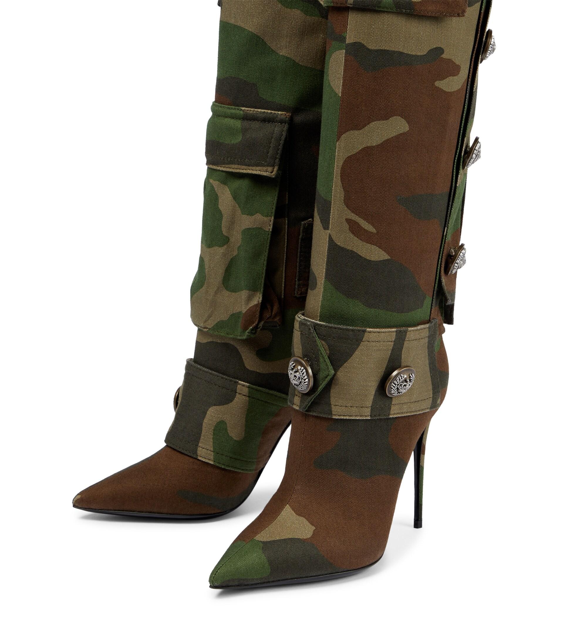 Dolce Gabbana Cardinale Camouflage Knee high Boots in Green Lyst