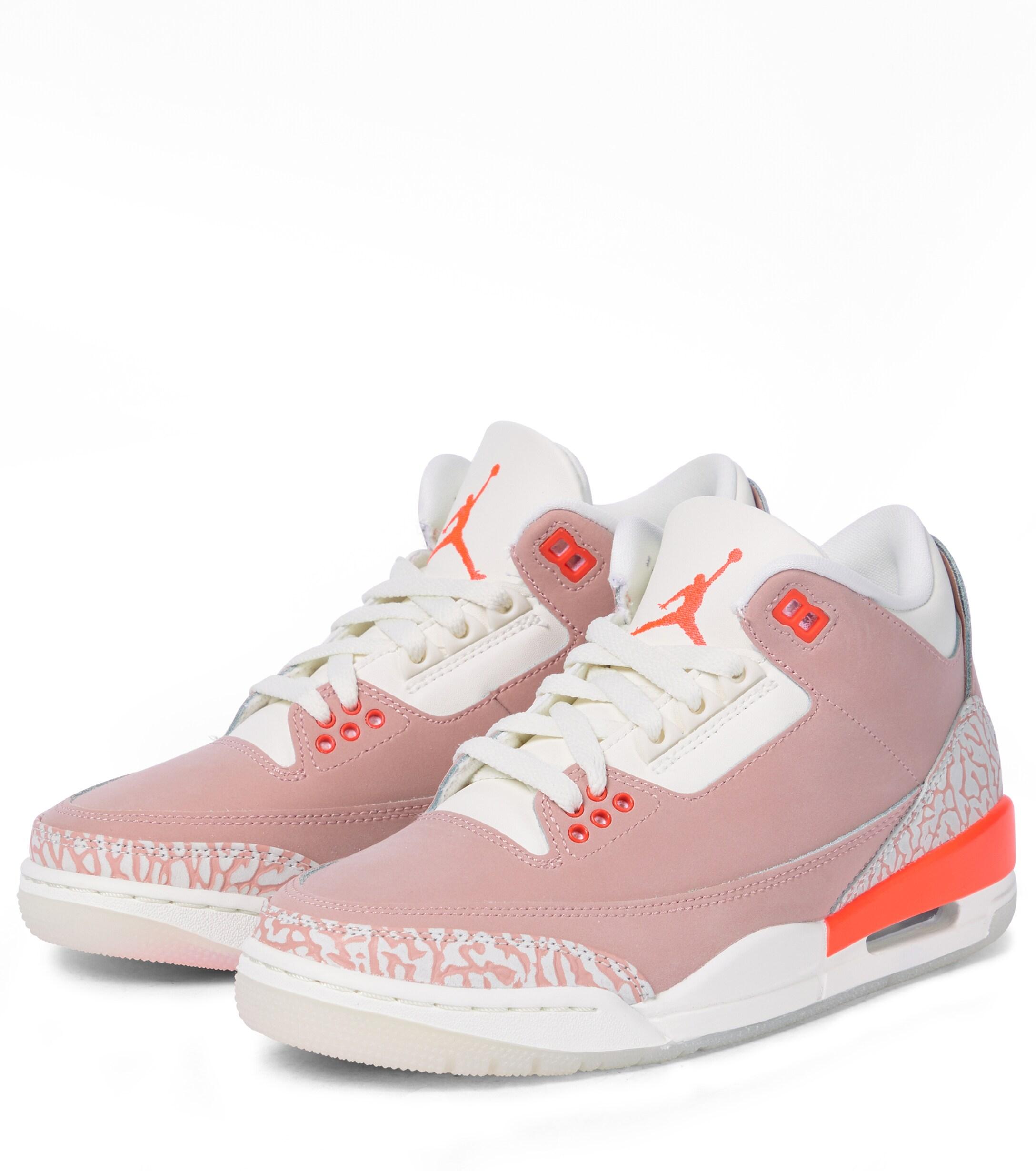 Baskets Air Jordan 3 Retro en cuir Nike en coloris Rose | Lyst