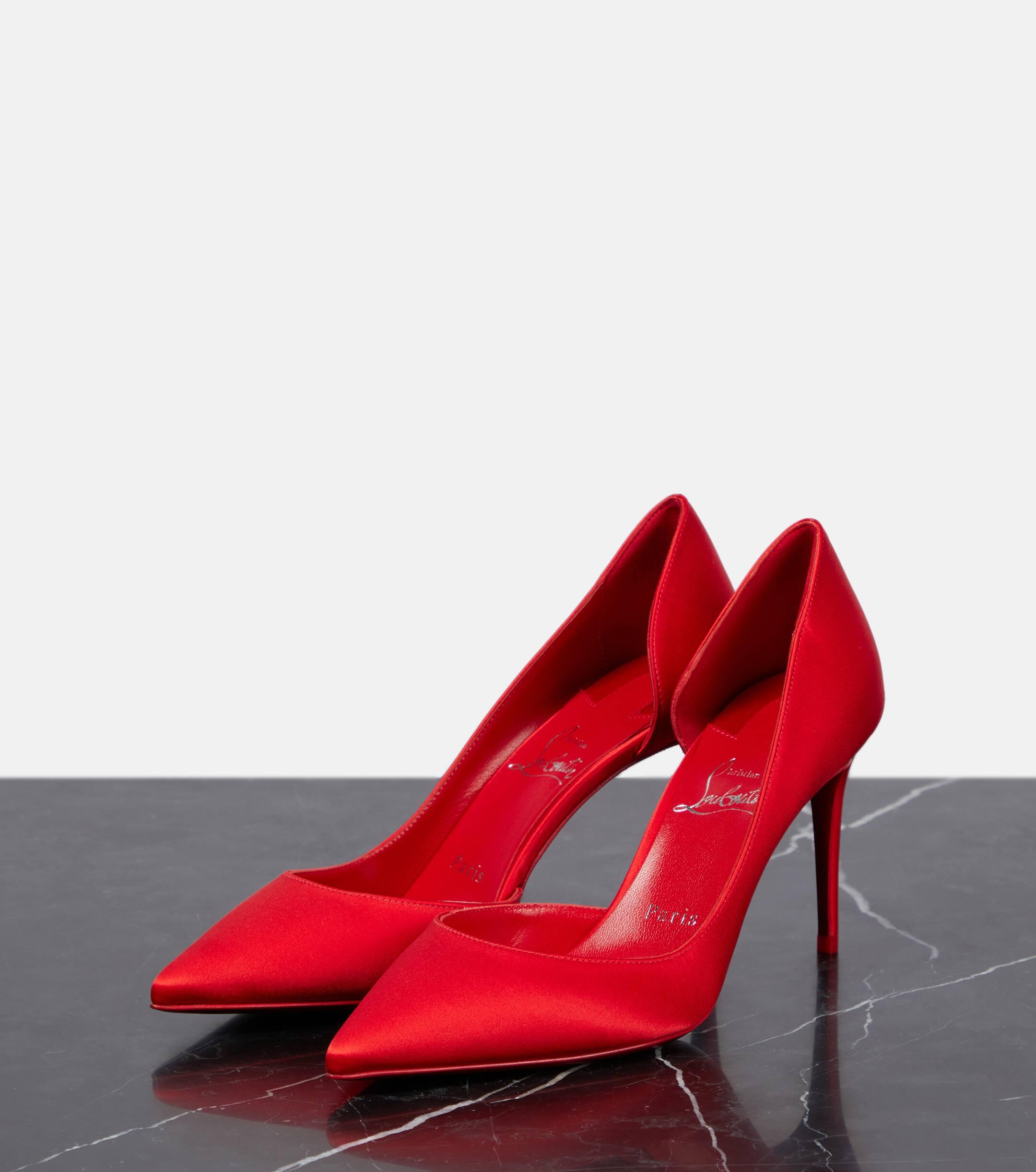 Red hotsell silk heels