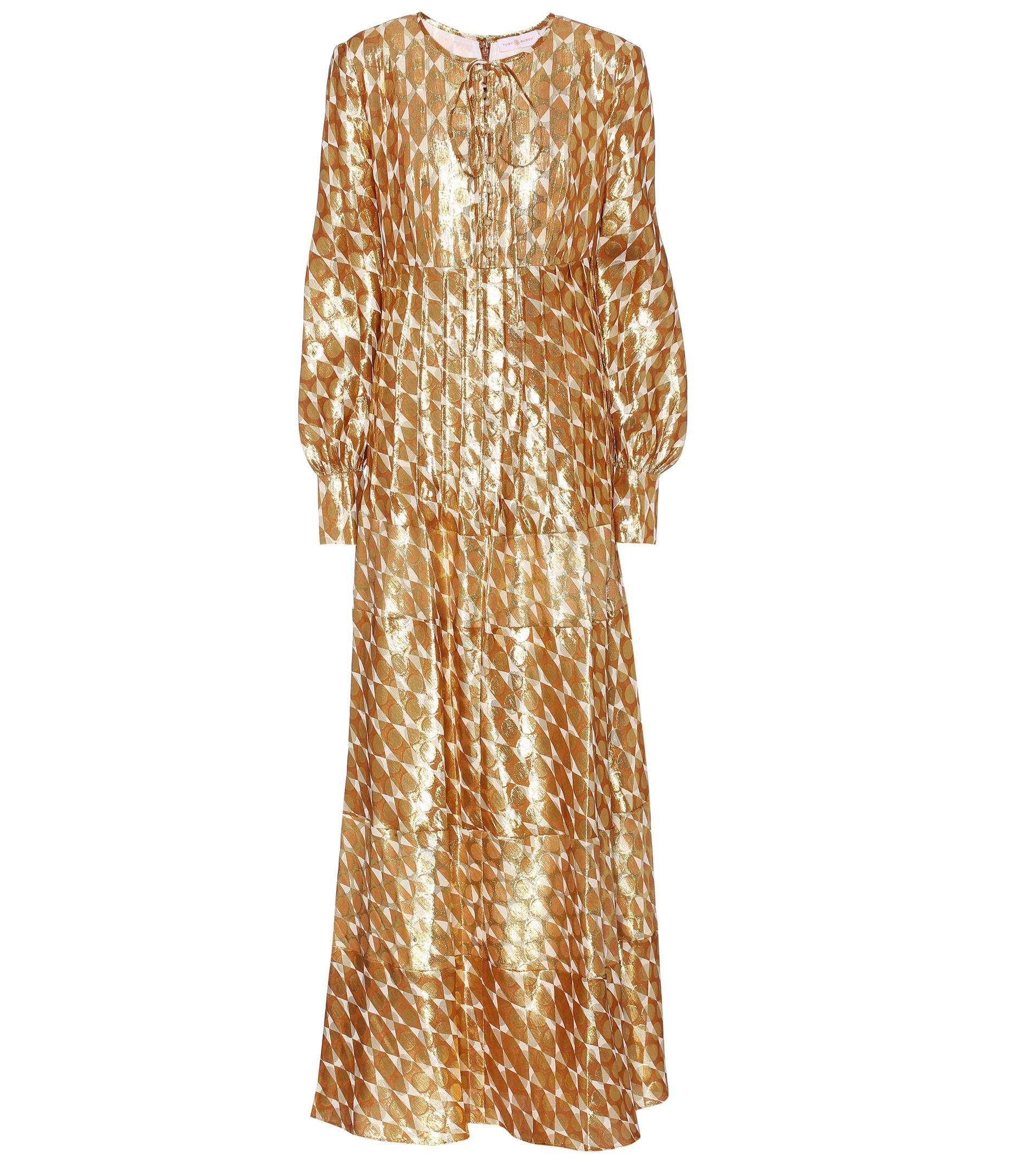 Tory Burch Bea Maxi Dress in Metallic | Lyst Tory Burch Bea Maxi Dress in Metallic | Lyst