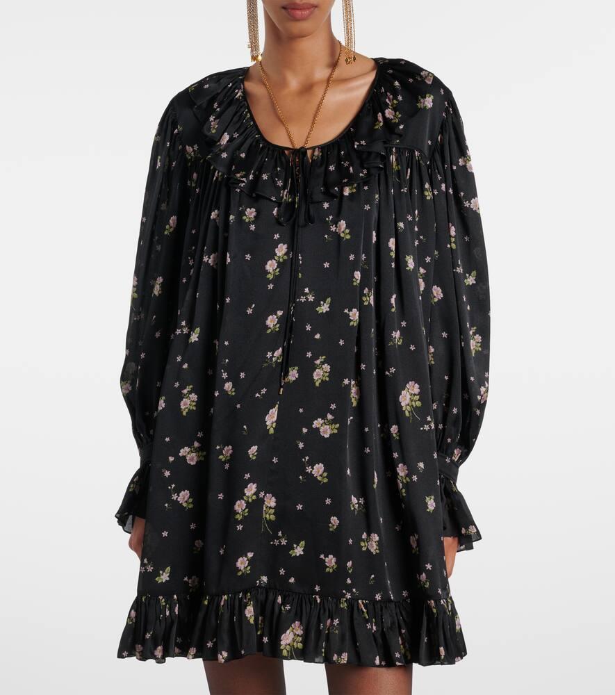 ワンピース CHLOe Floral viscose dress Black CH25SRO32330 Chloe' Floral Viscose Dress - Black - Women | CH25SRO32330001