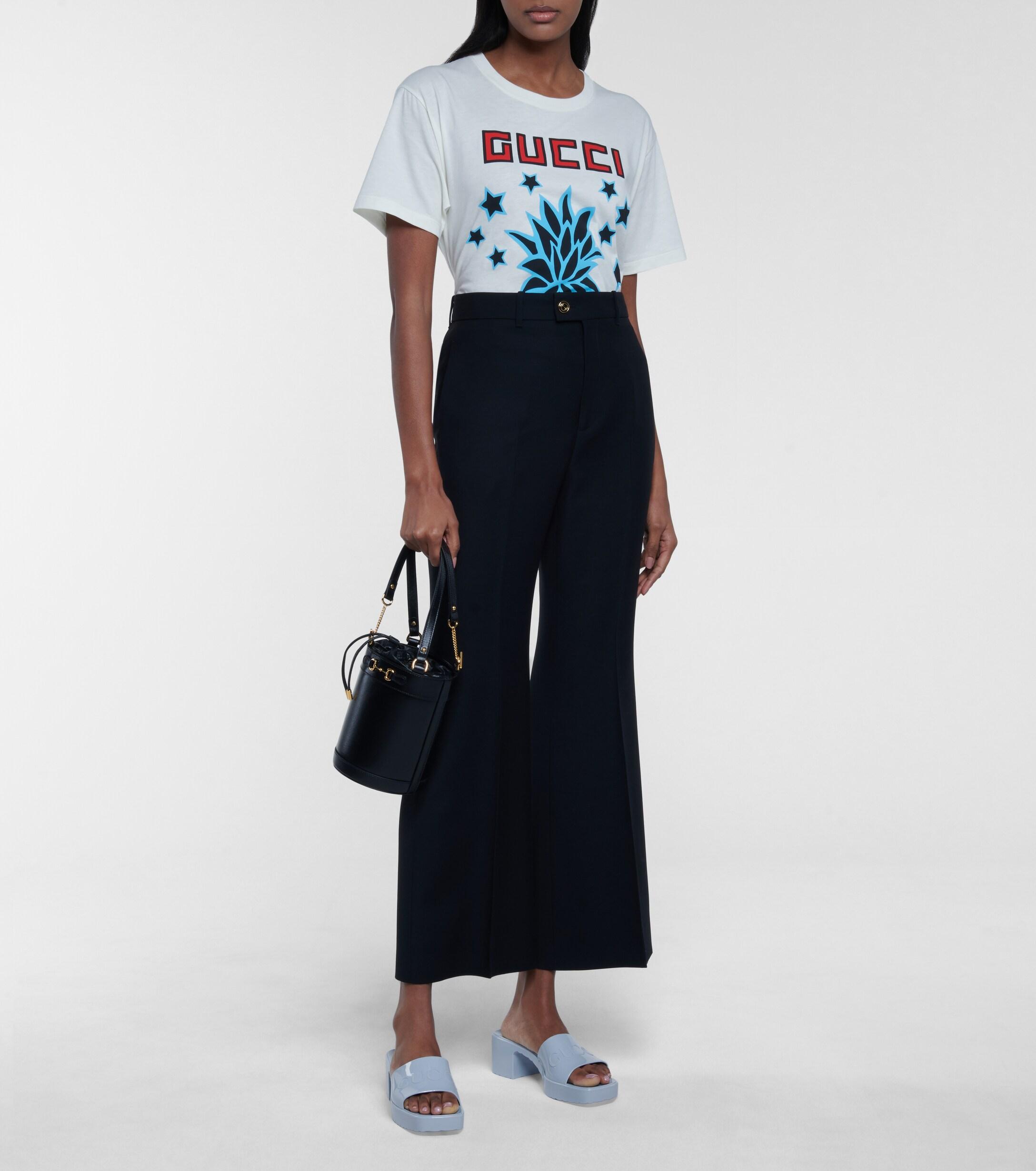 Gucci Rubber Slide in Blue | Lyst