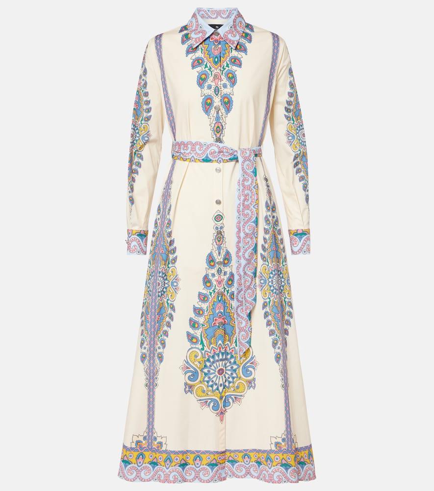 ワンピース Etro Cotton Chemise Dress With Paisley Print Etro Cotton Chemise Dress With Paisley Print – LOZURI®
